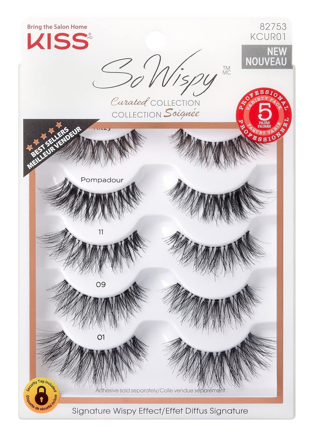Kiss Lash So Wispy False Eyelashes - 5 Pairs (Pack of 6) - Natural Wispy Lashes for Everyday Wear & Special Occasions - Perfect for Weddings, Parties & Date Nights