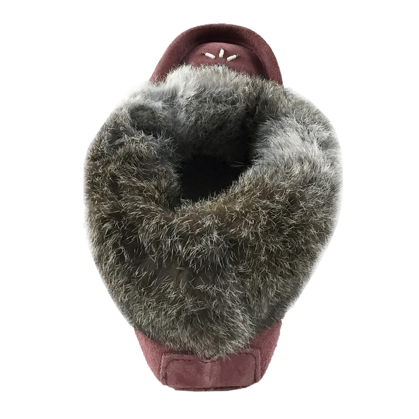 Women's Warm Fleece-Lined Rabbit Fur Suede Moccasins - Cozy Winter House Slippers for Indoor/Outdoor Use