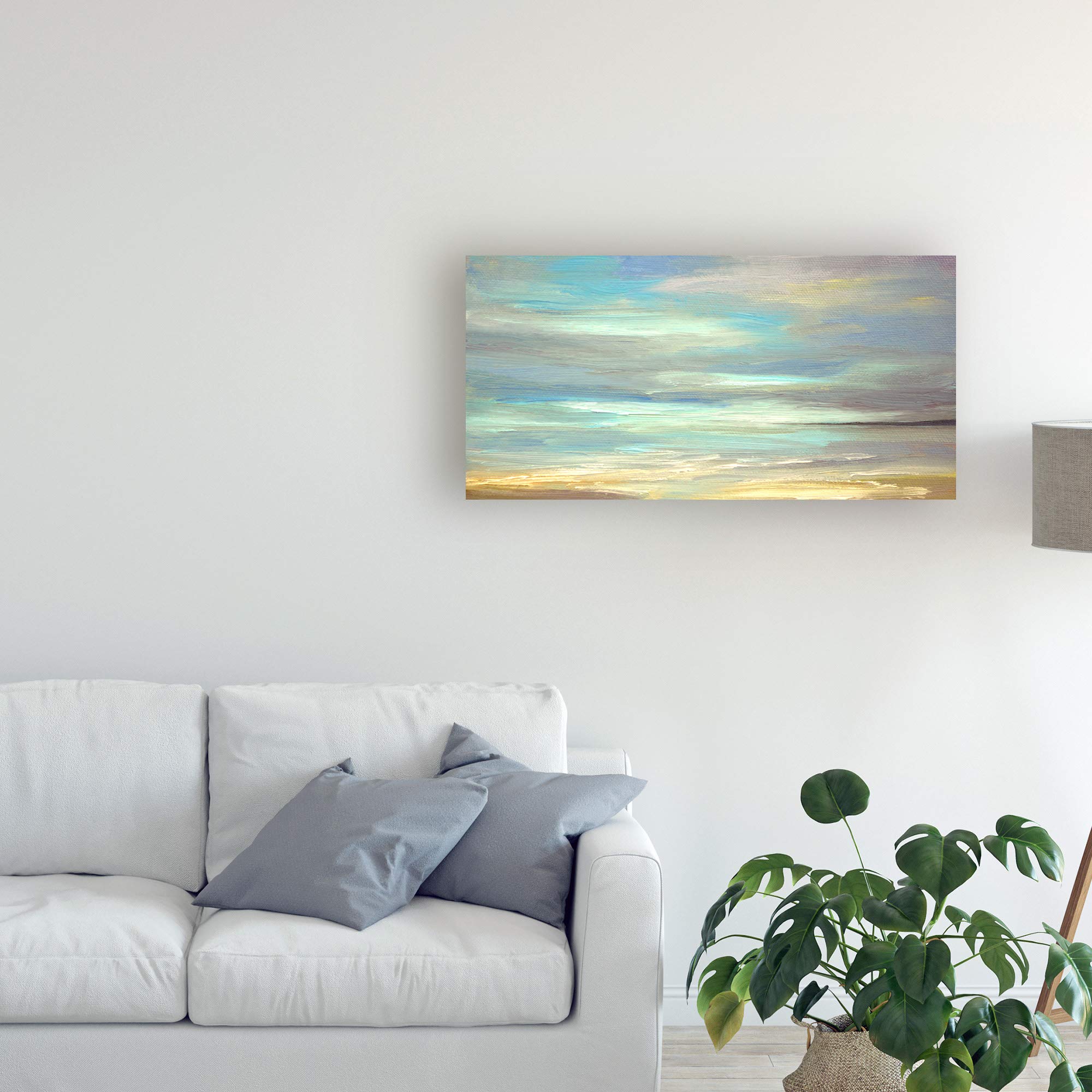 Trademark Fine Art - Sheila Finch Golden Beach 24x47 Wall Art Print - Perfect for Living Room, Bedroom & Office Decor