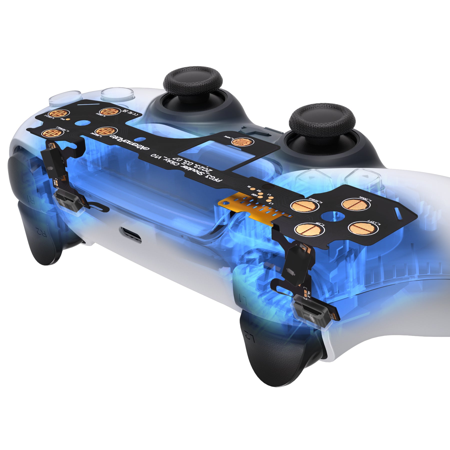 eXtremeRate Strong Clicky Hair Trigger Kit with Micro Switch for PS5 Controller - Ergonomic Bumper Buttons for Precise Gaming (Compatible with BDM-030 & PFMD-010) | Perfect for FPS, Racing & Competitive Gaming