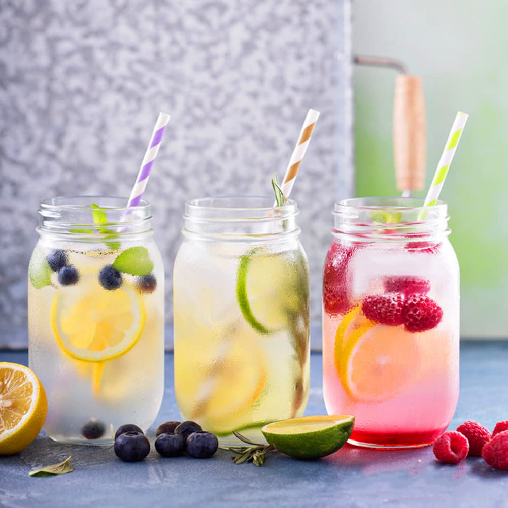 TUZAZO 12-Pack 8oz Clear Plastic Mason Jars with Screw-On Lids - BPA Free Refillable Round Containers for Slime, Spices, Candles & DIY Crafts - Perfect for Kitchen Pantry, Bathroom & Craft Room Organization