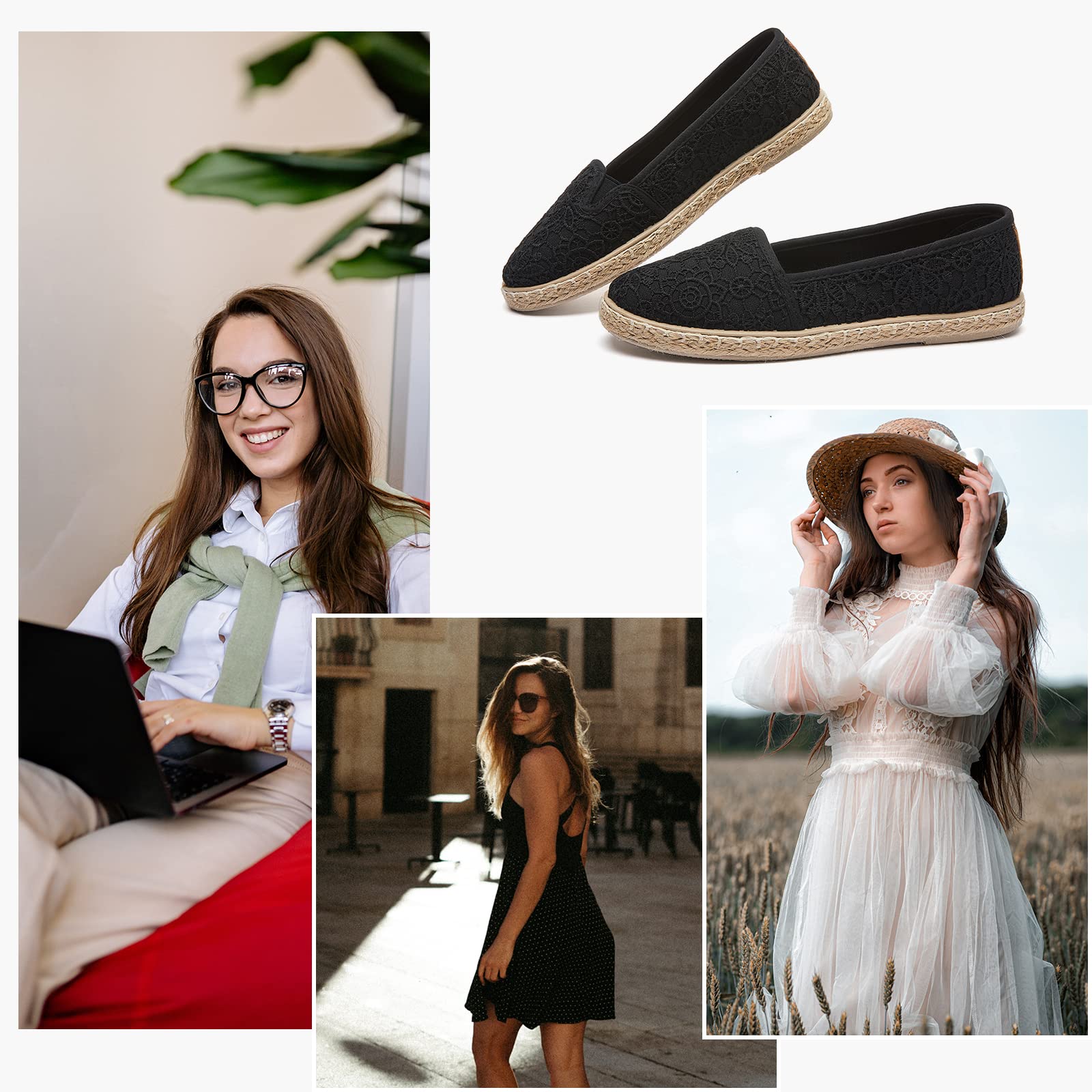 POVOGER Women's Slip On Loafers - Comfortable Flats Dress Shoes for Women - Perfect for Office, Casual Wear & Travel