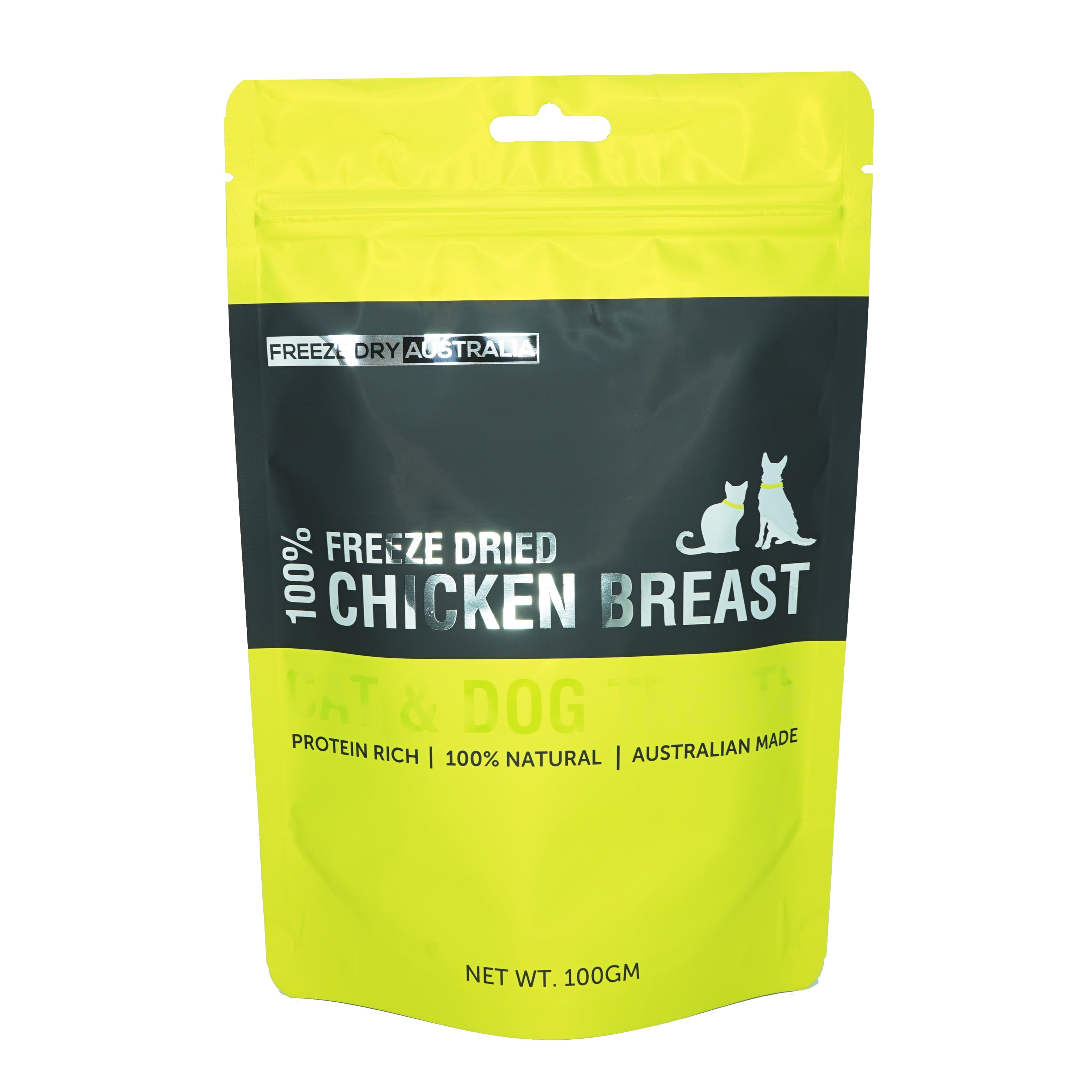 Freeze Dried Australia Diced Chicken Breast - 100g Natural Dog & Cat Treats - High Protein Pet Snacks for Training, Rewards & Outdoor Adventures
