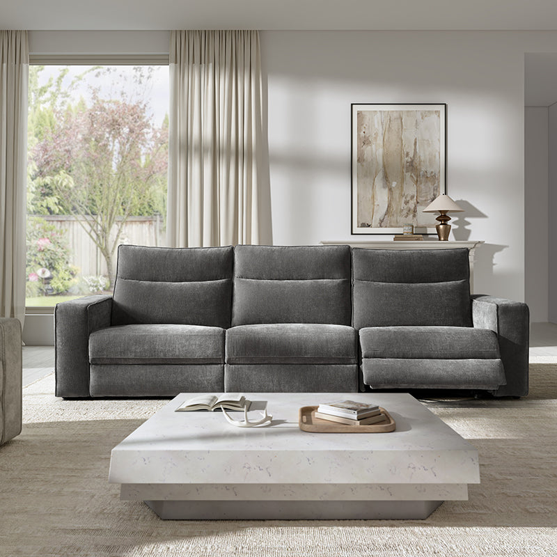 EliteNest Smart Modular Sofa with Power Recliners - Easy Assembly, Customizable Living Room Furniture for Modern Home & Entertainment Spaces