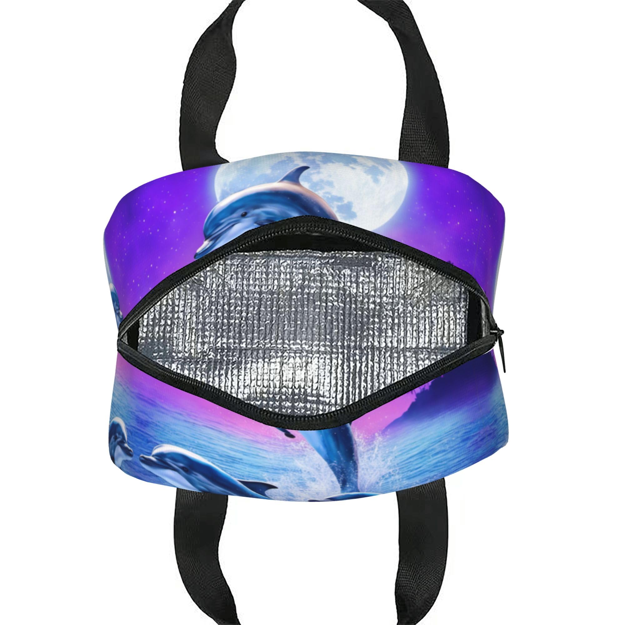 Insulated Dolphin Lunch Box for Kids - Reusable Lunch Bags for Boys & Girls, Perfect for School, Camping, Hiking, Picnic, Beach & Travel - Keep Food Fresh for Outdoor Adventures & Daily Use