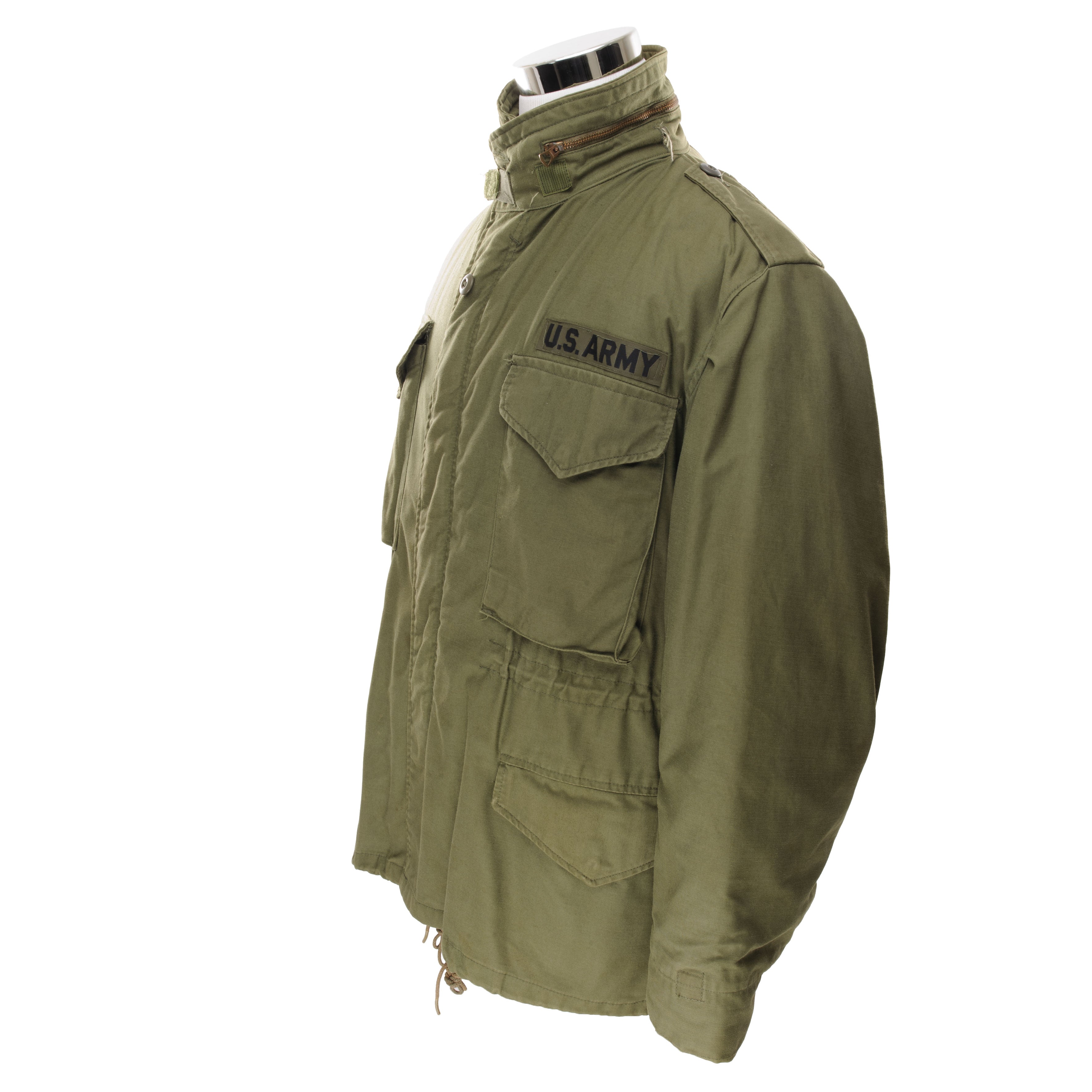 Vintage US Army Patched M65 Field Jacket 1978 - Medium Short Size | Military Surplus Outerwear for Men, Vintage Army Style Jacket for Outdoor Activities, Hiking, and Casual Wear