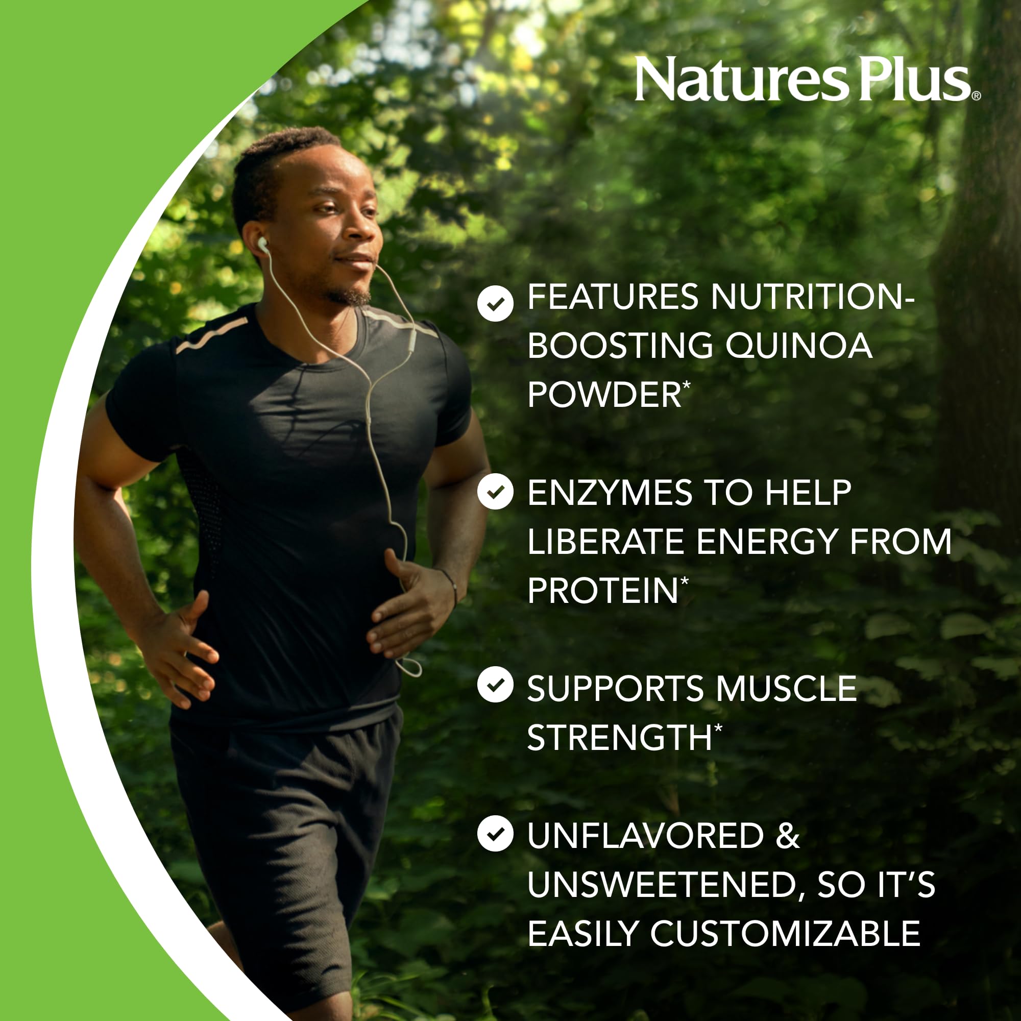 NaturesPlus Organic Pumpkin Seed Protein Powder - .95 lbs Vegan Plant-Based Protein Supplement for Energy, Prostate Health & Menstrual Support - Gluten-Free, Vegetarian - 15 Servings - Perfect for Smoothies, Baking & Post-Workout Recovery