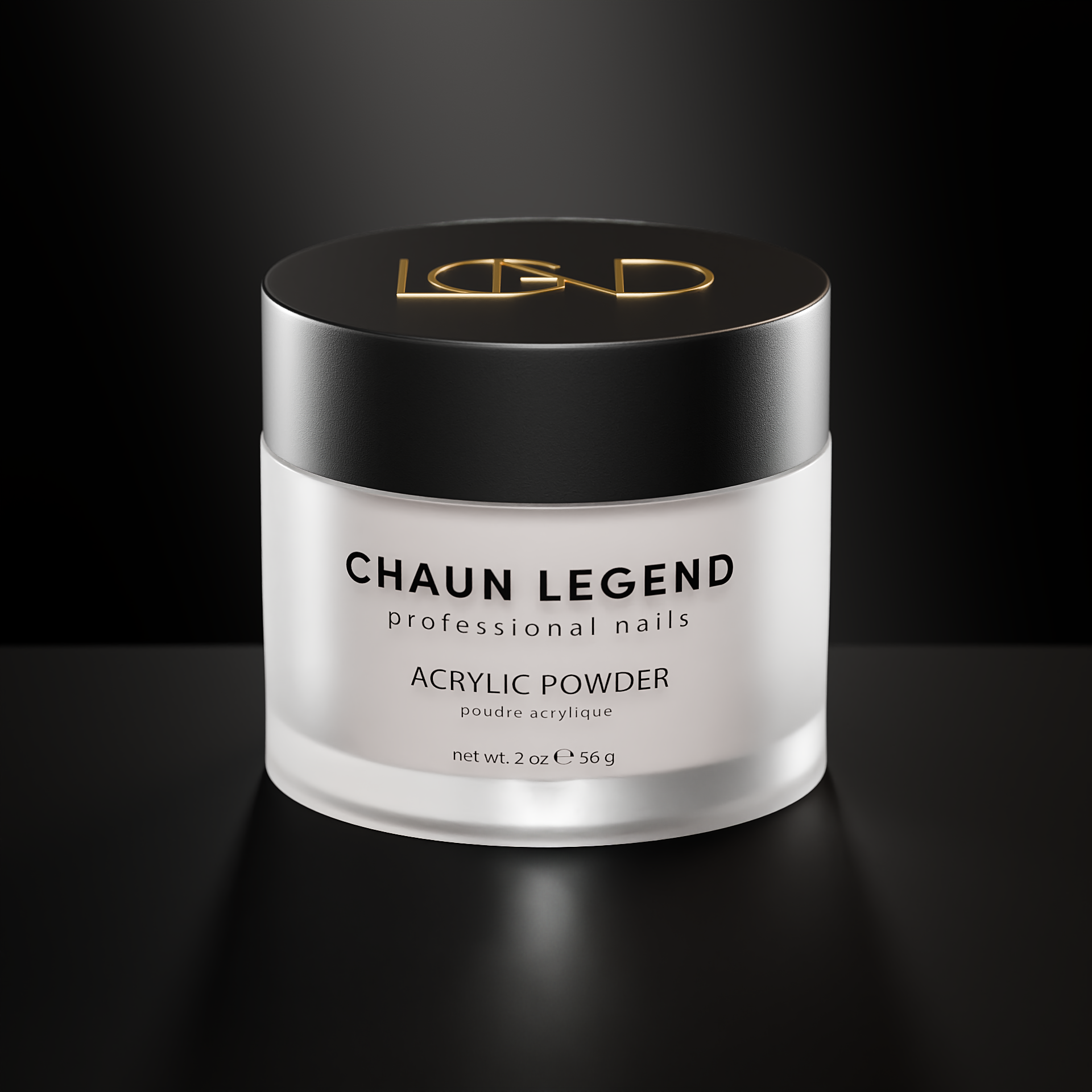 Chaun Legend Acrylic Powder 2oz (121 Happy Place) - Professional Nail Art Extension & Manicure Kit for DIY Gel Nails at Home or Salon