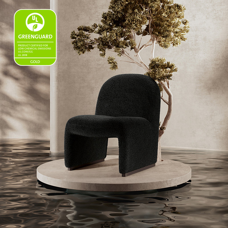 Ludwig Side Chair - Modern Dining Chair with Wooden Legs & Upholstered Seat - Perfect for Kitchen, Dining Room, and Office Use