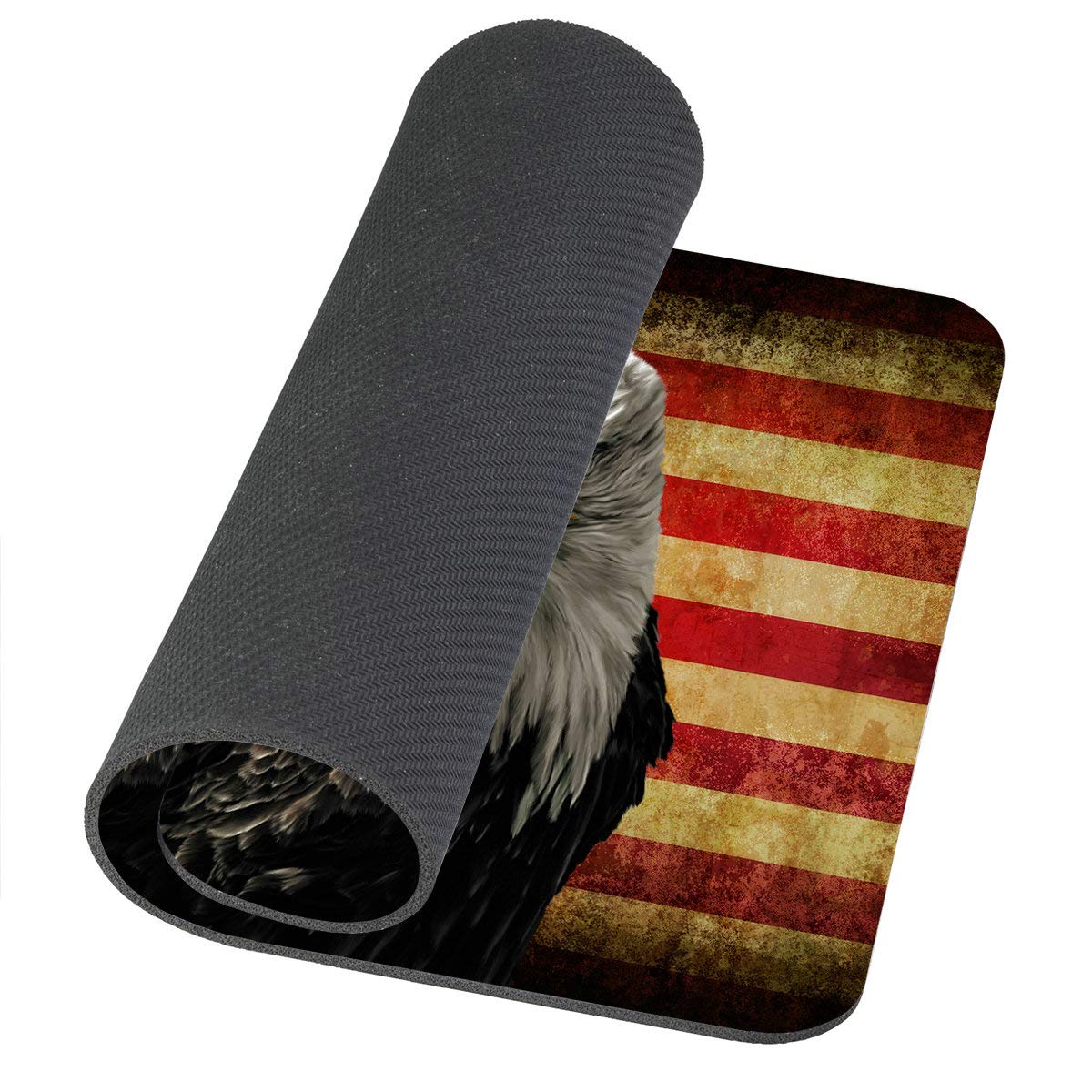 Patriotic Bald Eagle USA Flag Mouse Pad - Non-Slip Rubber Gaming Mousepad 9.5x7.9 Inches (240x200mm) - Perfect for Office, Home & Gaming Setups