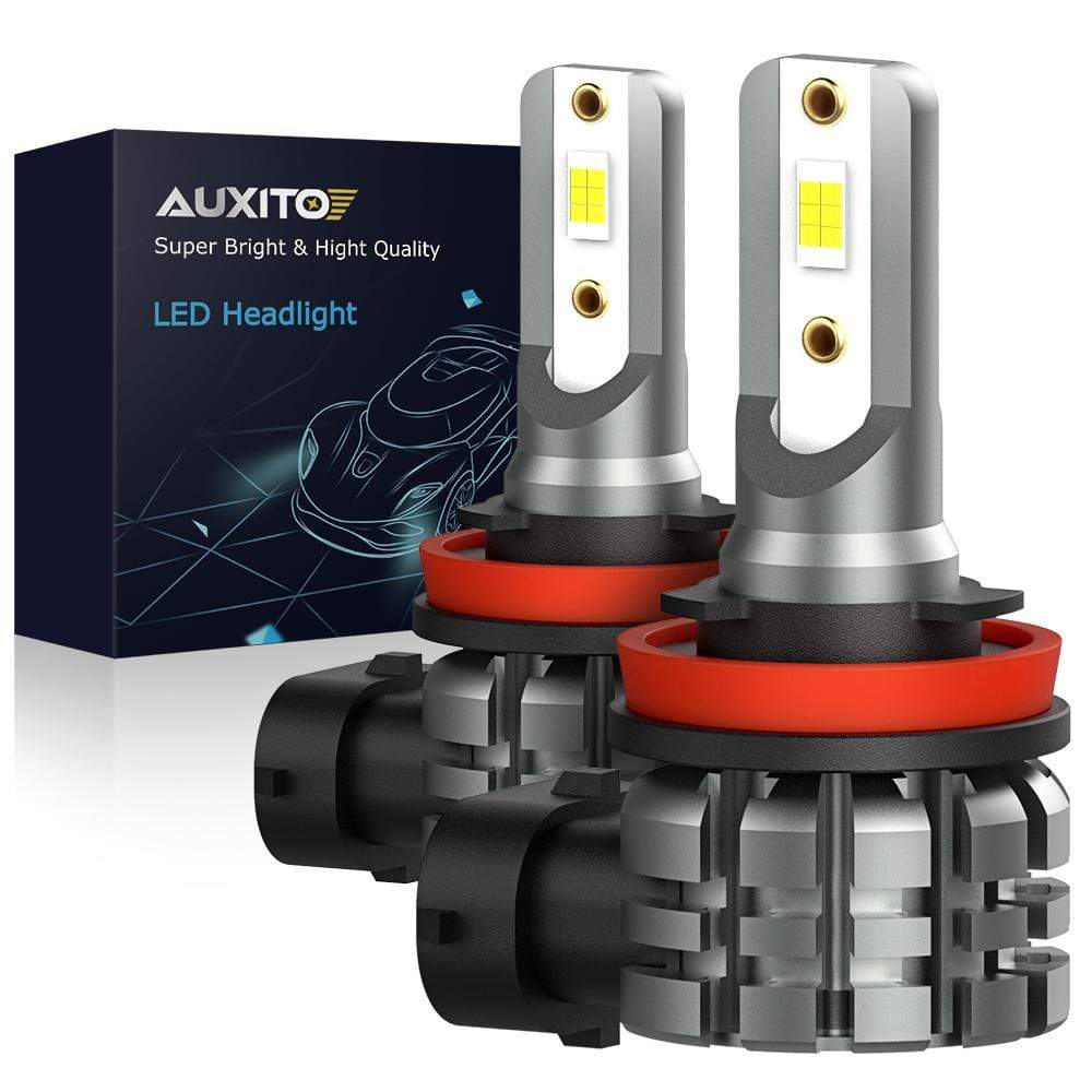 AUXITO H11 H8 H9 H16 LED Fog Light Bulbs - 4000 Lumen Super Bright, 6000K Cool White CSP Chipsets - Perfect for Daytime Running Lights (DRL), Fog Lights & Headlight Replacement