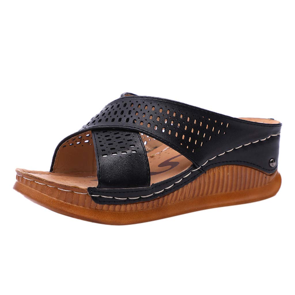 Women's Cute Summer Platform Sandals with Ankle Strap - Comfortable Clear Heel Sandals for Women | Perfect for Beach, Vacation, and Casual Outings