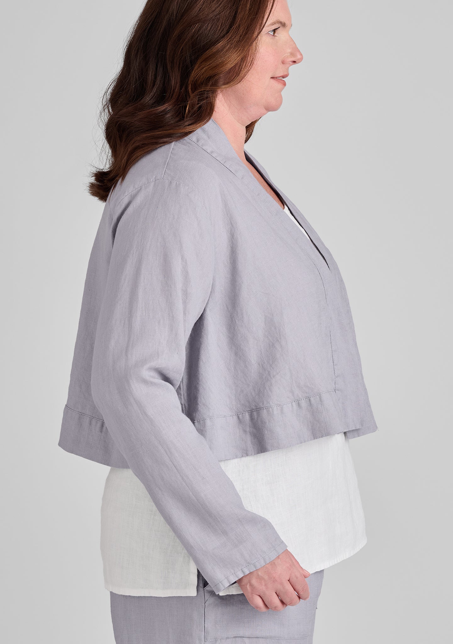 Stylish Cropped Linen Cardigan for Women - Lightweight Summer Cover-Up for Beach, Office & Casual Outfits