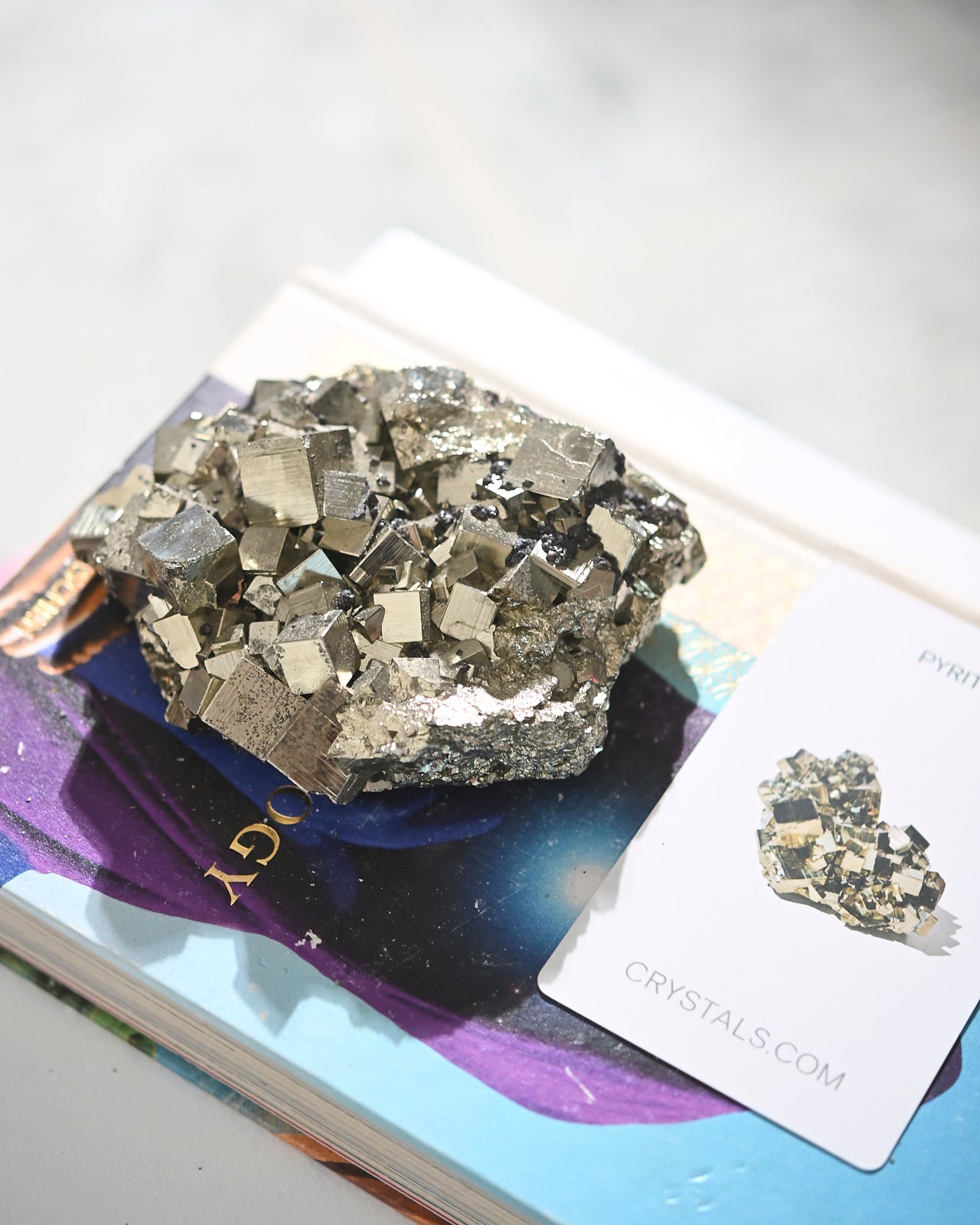 Natural Cubic Pyrite Cluster - 2.8lbs Raw Mineral Specimen for Crystal Healing, Feng Shui & Home Decor | Perfect for Meditation, Energy Work & Display Collection