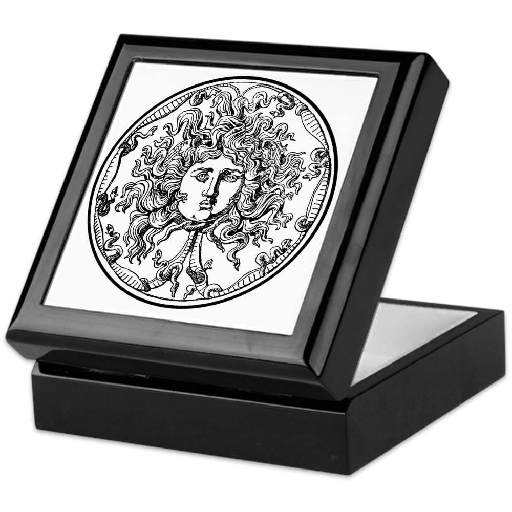 Medusa Keepsake Jewelry Box - Handcrafted Hardwood Memento Box with Velvet Lining | Perfect for Jewelry Storage, Gift Giving & Home Decor