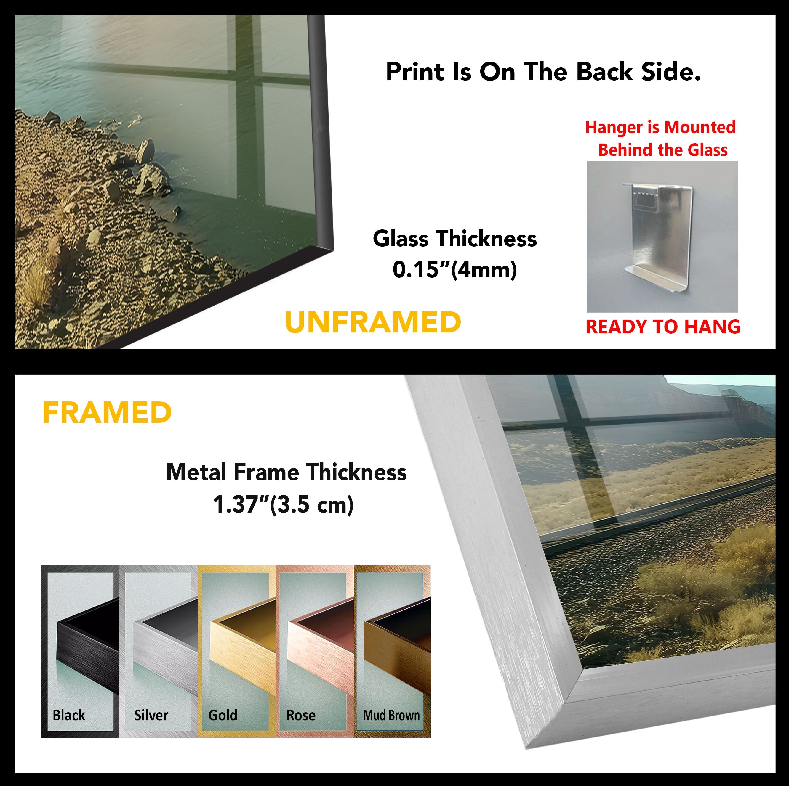 Stunning Utah Mountains Glass Wall Art - Handcrafted Landscape Decor for Living Room, Bedroom & Office | Perfect Gift for Nature Lovers