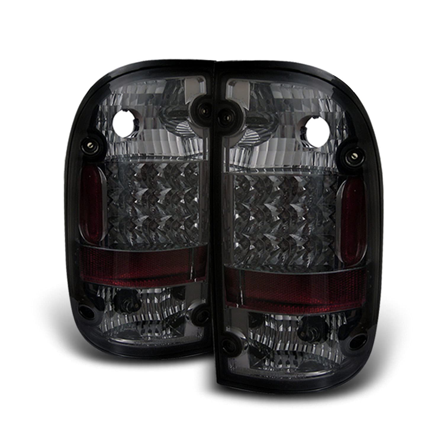 AKKON LED Light Bar Smoked Headlights & Tail Brake Lamp Pair for 2001-2004 Toyota Tacoma - Durable, Bright Lighting for Off-Roading, Night Driving & Enhanced Visibility