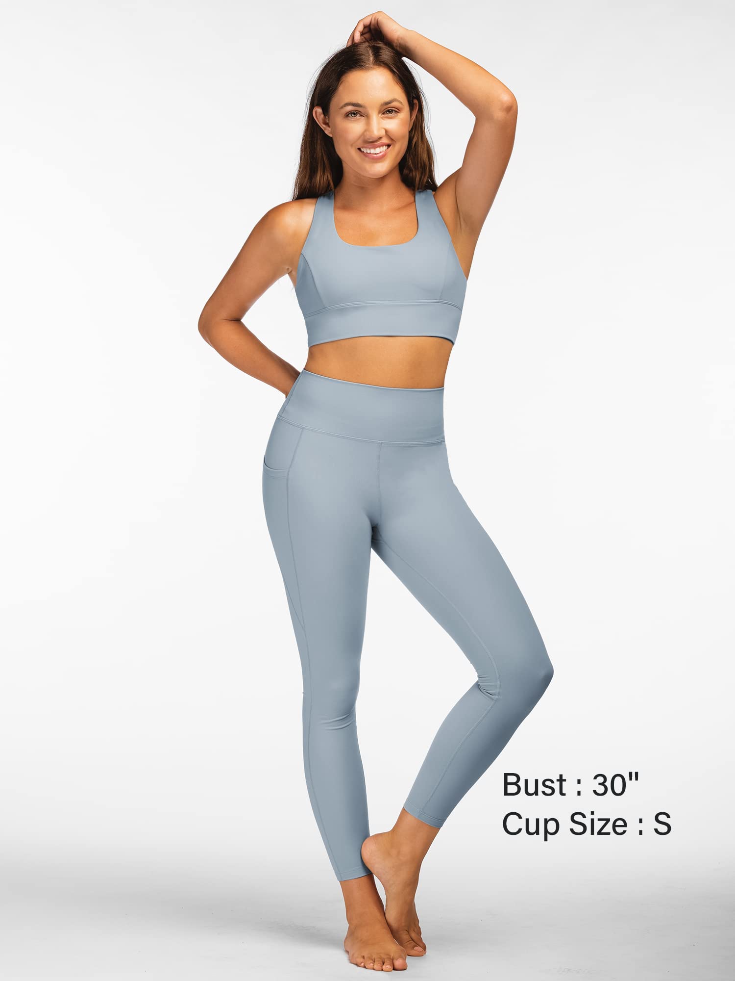 Stelle Women's Strappy Full Coverage Sports Bra - Criss Cross Back Yoga Bra with Padding for Workout & Gym - Perfect for Running, Yoga, and High-Intensity Training