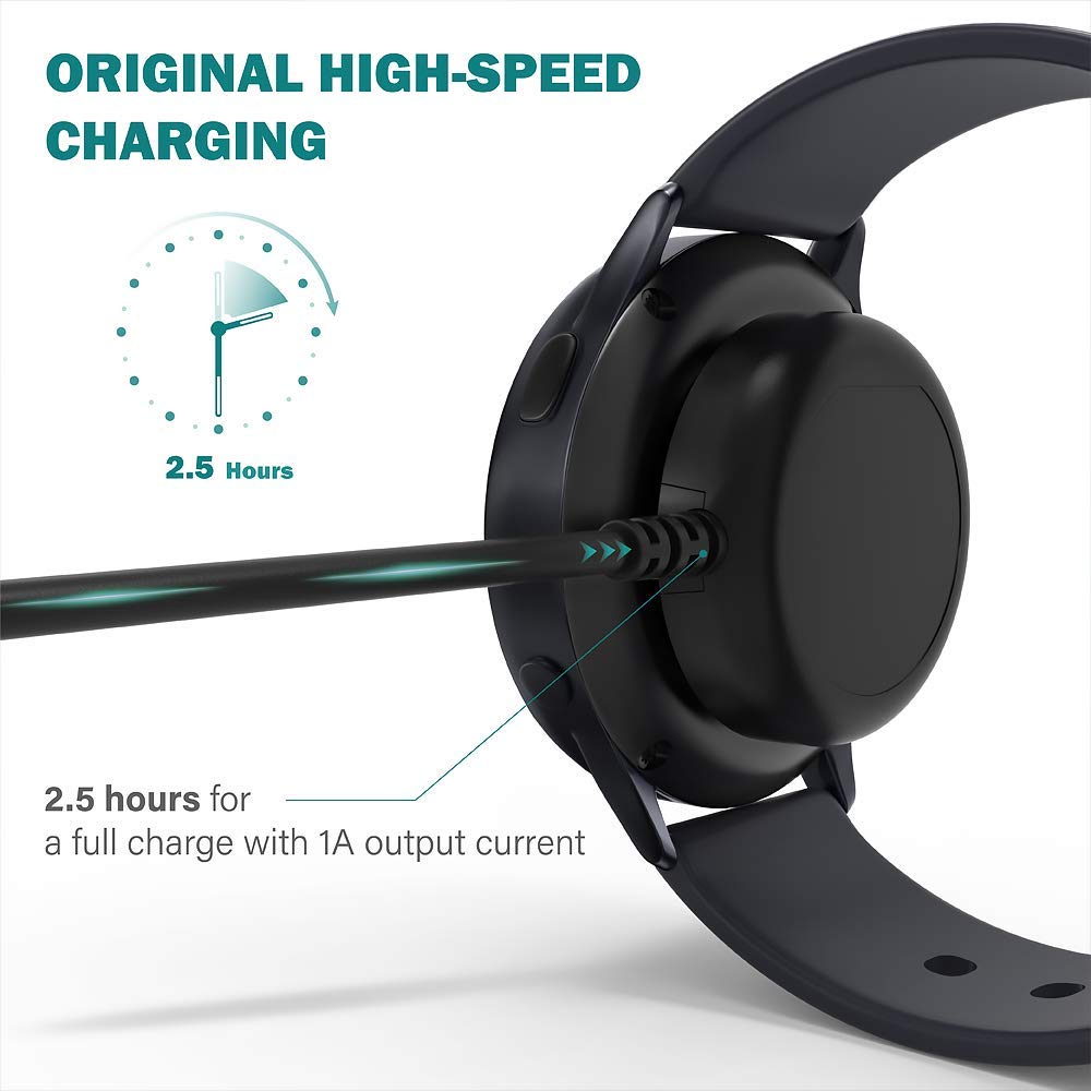 Samsung Galaxy Watch Charger - Compatible with Watch 7/6/5/4/3 & Active 2/1 - for Home & Travel