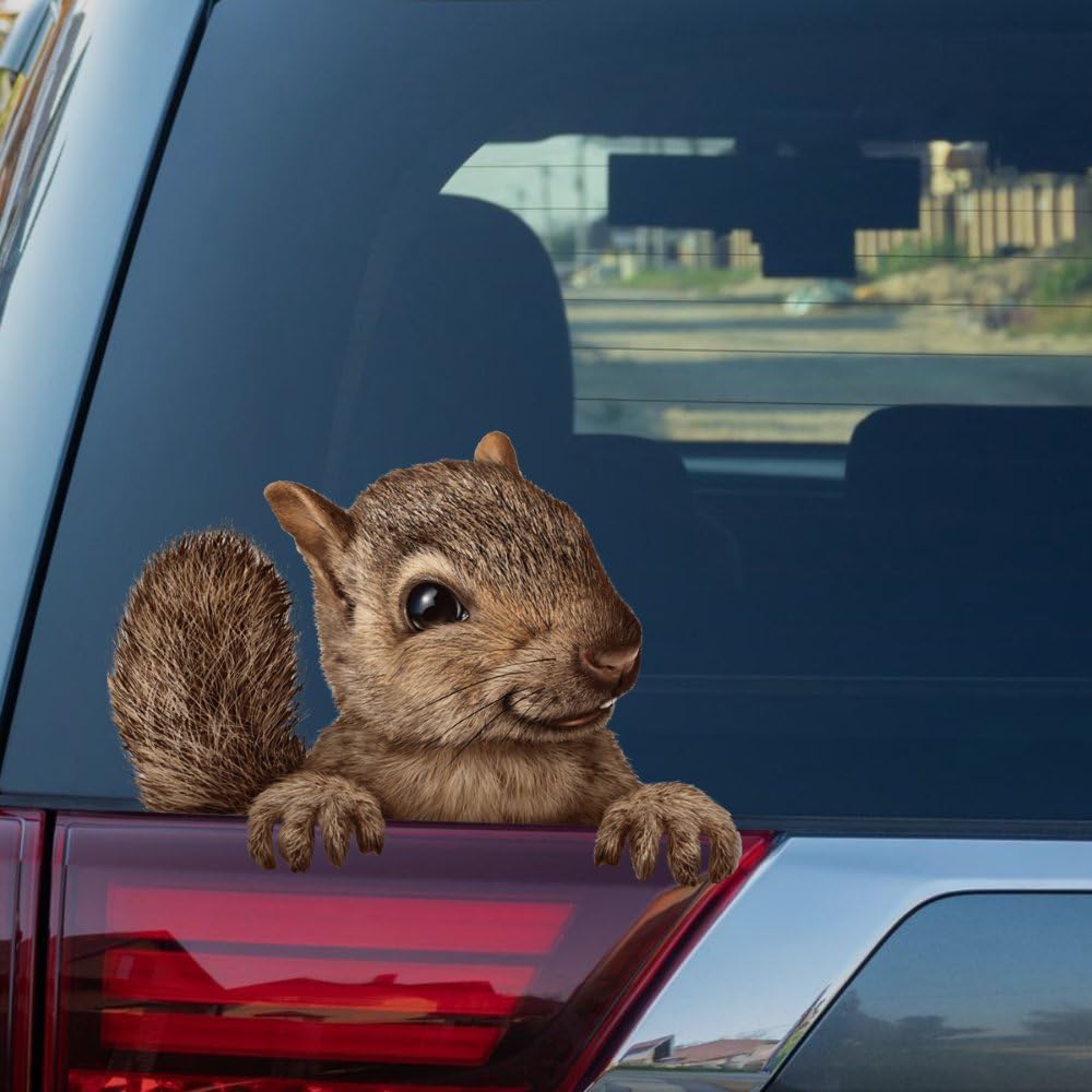 Funny Squirrel Decal Sticker for Car Window - Perfect Gift for Animal Lovers