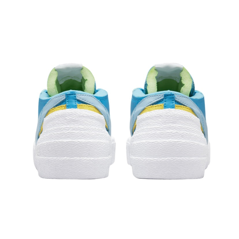 KAWS x Nike x Sacai Blazer Low Sneakers - Neptune Blue & White Colorway | Limited Edition Collab Shoes for Streetwear & Sneaker Collectors | Perfect for Casual Wear, Sneaker Events & Fashion Outfits