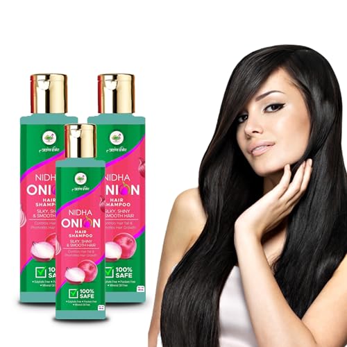 Aarogya India Nidha Onion Hair Shampoo 100ml - Controls Hair Fall & Promotes Hair Growth | Natural Hair Care for Thicker, Stronger Hair | Perfect for Daily Use & Damaged Hair Repair