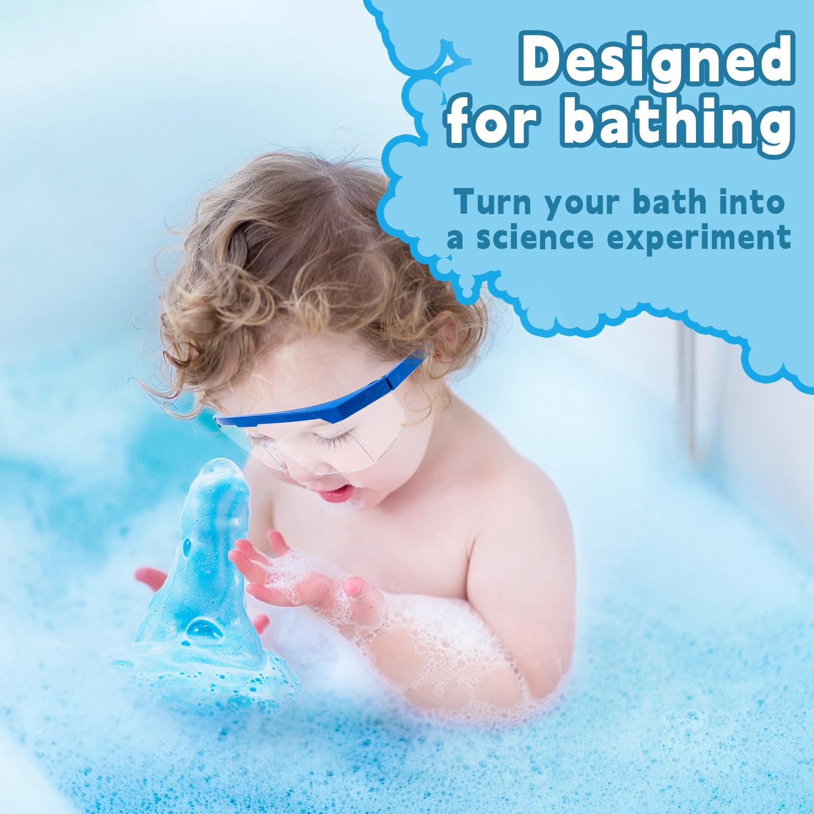 4 Pack Kids Bath Bombs with Colorful Fizz & Bubbles - Fun Educational Bath Potions for Interactive Science Play | Perfect for Birthday Gifts & Sensory Bath Time
