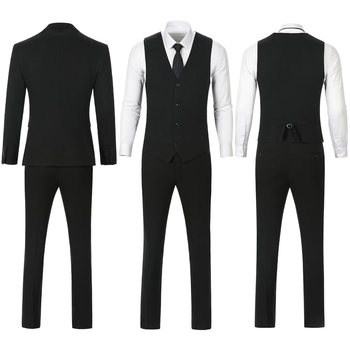Retro Tweed Brown 3-Piece Men's Suit | Herringbone Slim Fit Wedding Tuxedo Set with Jacket, Vest & Pants | Perfect for Prom, Formal Events & Business Occasions