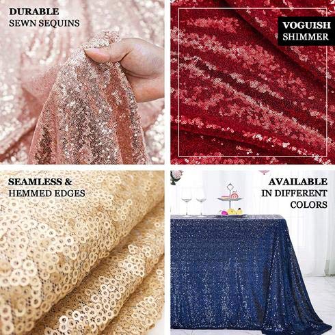 Premium Sequin Rectangle Tablecloth 90