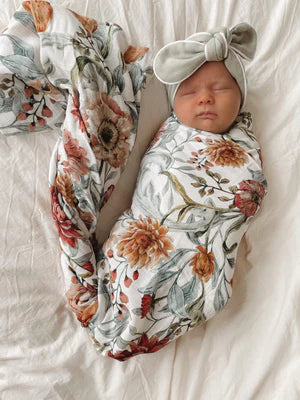 Pop Ya Tot Organic Muslin Swaddle Blanket - Soft & Breathable Baby Wrap for Newborns - Perfect for Swaddling, Nursing Cover & Stroller Blanket - Le Piccadilly Collection