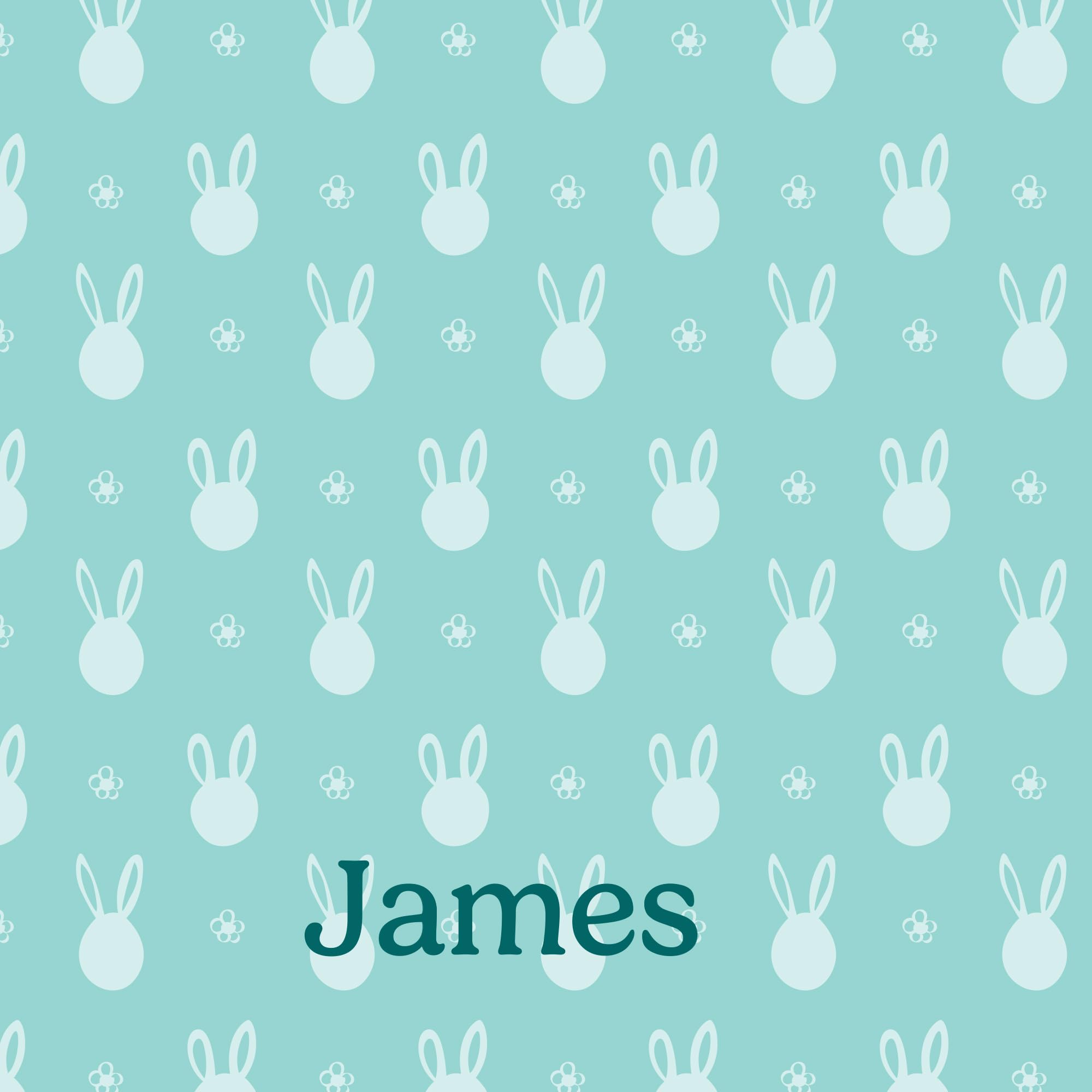 Personalized Easter Basket for Kids - Custom Fillable Wicker Basket with Aqua Bunny Faces - Easter Basket Stuffers for Boys & Girls - Perfect for Easter Egg Hunts, Gift Giving & Holiday Decor