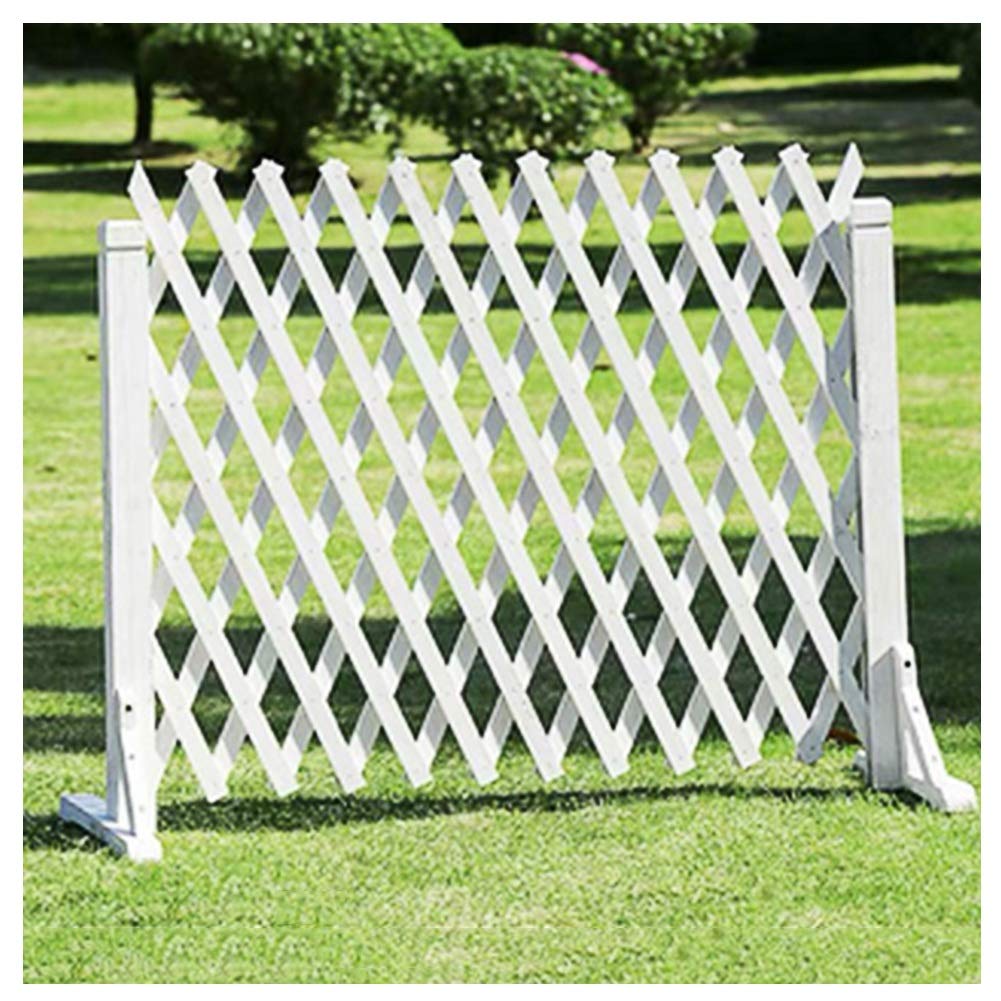 LIXIONG Expandable Wooden Garden Fence - 70x160cm White Outdoor Decorative Plant Barrier for Patio, Yard & Flower Beds - Animal Proof Fencing for Landscaping, Gardening & Home Decor