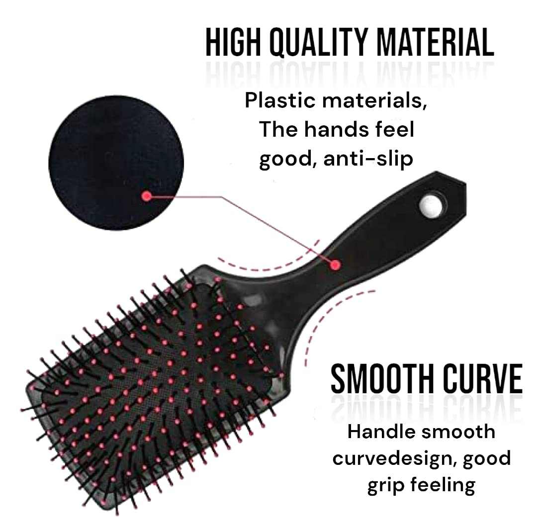Premium Paddle Hair Brush for Men & Women - Detangling & Styling with Soft Bristles (Pack of 1) - Perfect for Home, Travel & Salon Use
