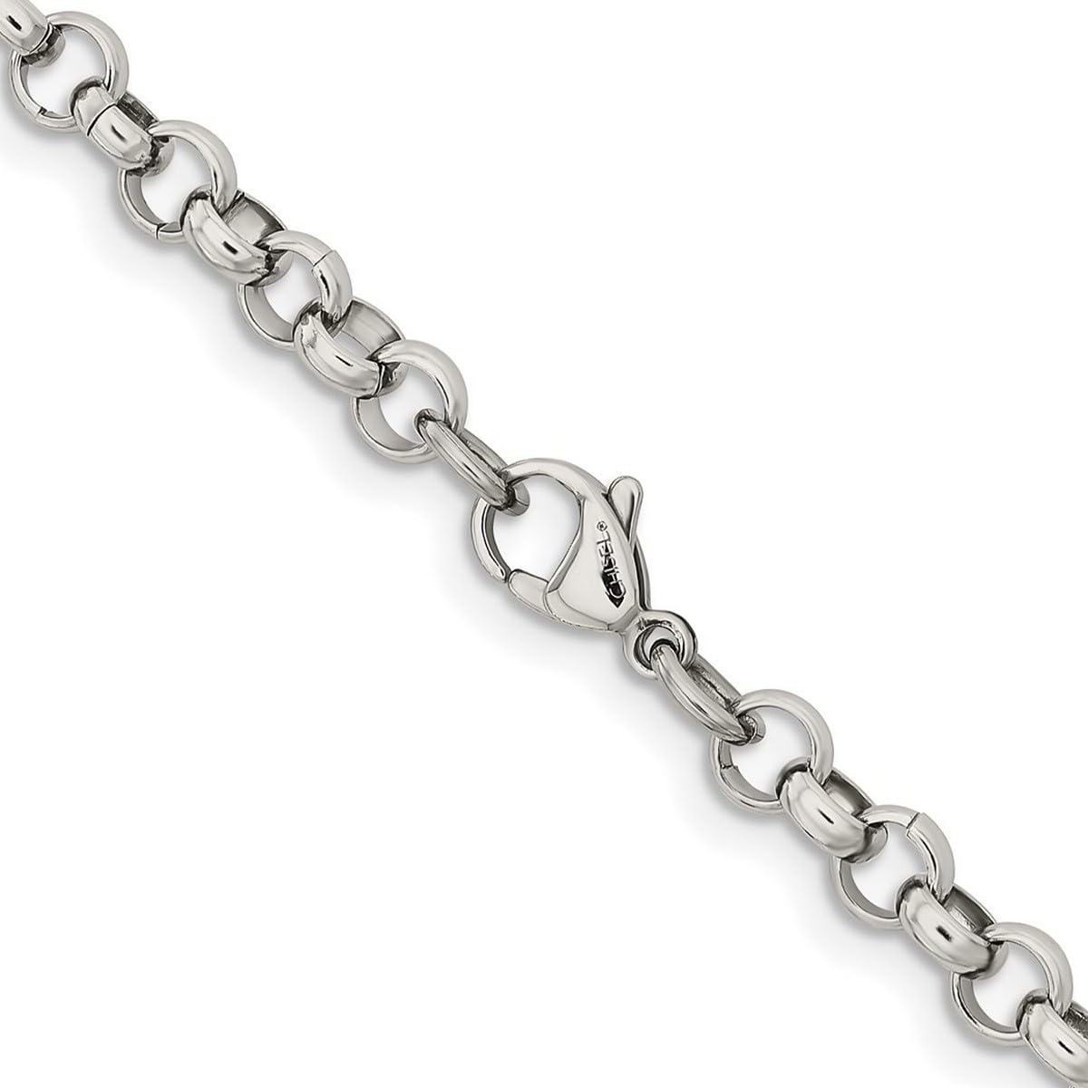 Stainless Steel Rolo Chain Necklace for Women & Men - Adjustable Lengths 16