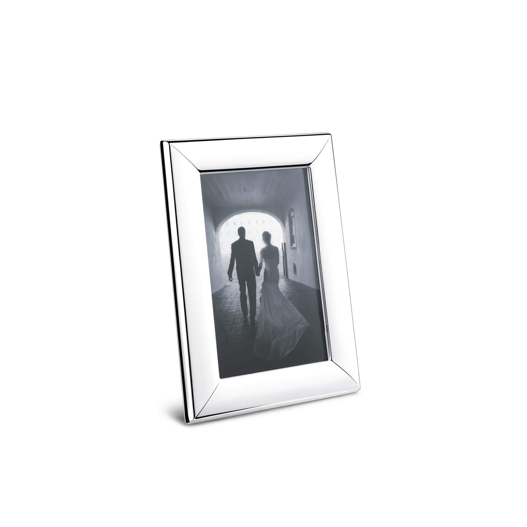 Georg Jensen Modern Picture Frame 6x8 Inch - Elegant Silver Photo Frame for Home & Office Decor, Perfect for Displaying Family Photos & Artwork