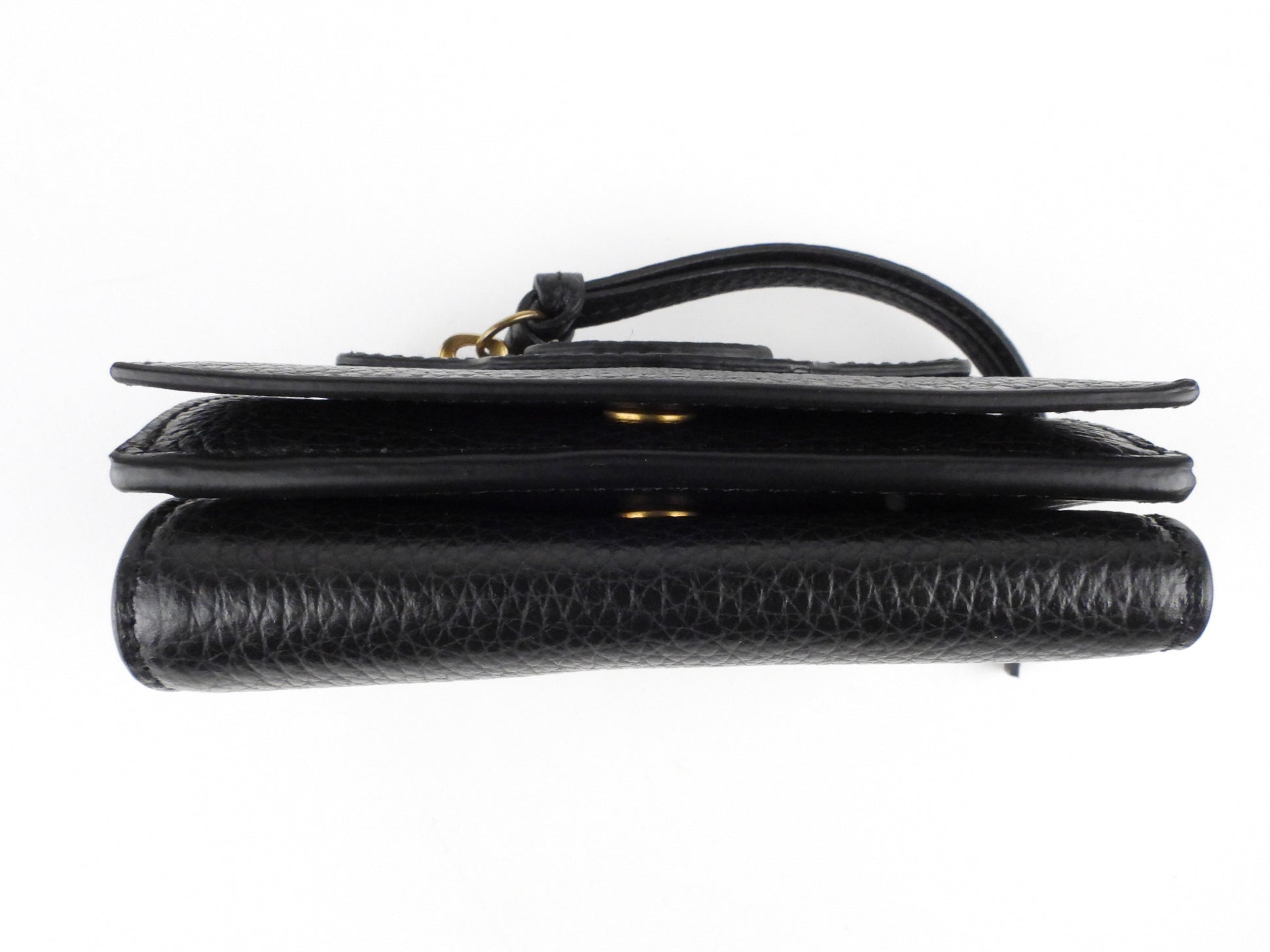 Balenciaga Black Grained Leather Neo City Tri Fold Mini Wallet for Women - Luxury Compact Card Holder & Cash Organizer - Perfect for Everyday Use, Travel, and Gifts