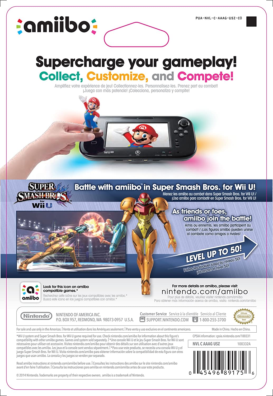 Samus Super Smash Bros. amiibo Figure - Nintendo Collectible for Gaming & Display | Perfect for Smash Bros Fans & Nintendo Collectors