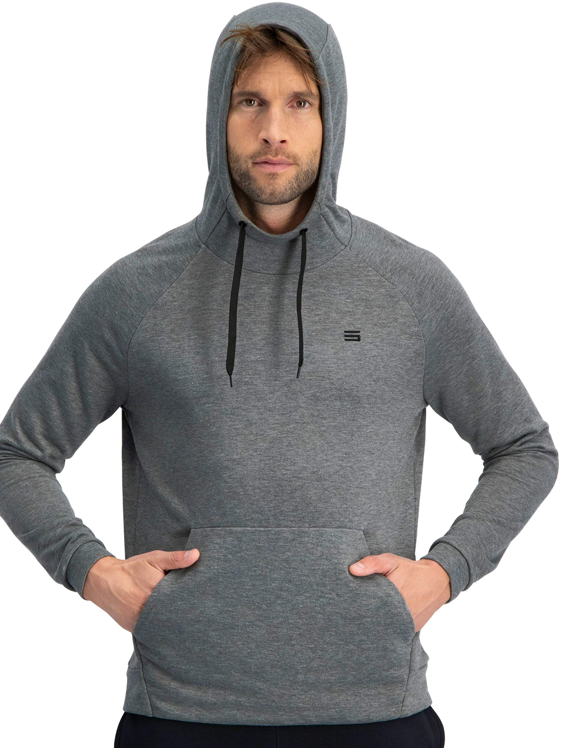 Dry Fit Men's Hoodies Pullover - Lightweight Workout Sweatshirts for Gym & Running with Adjustable Hood - Perfect for Fitness, Jogging & Outdoor Activities