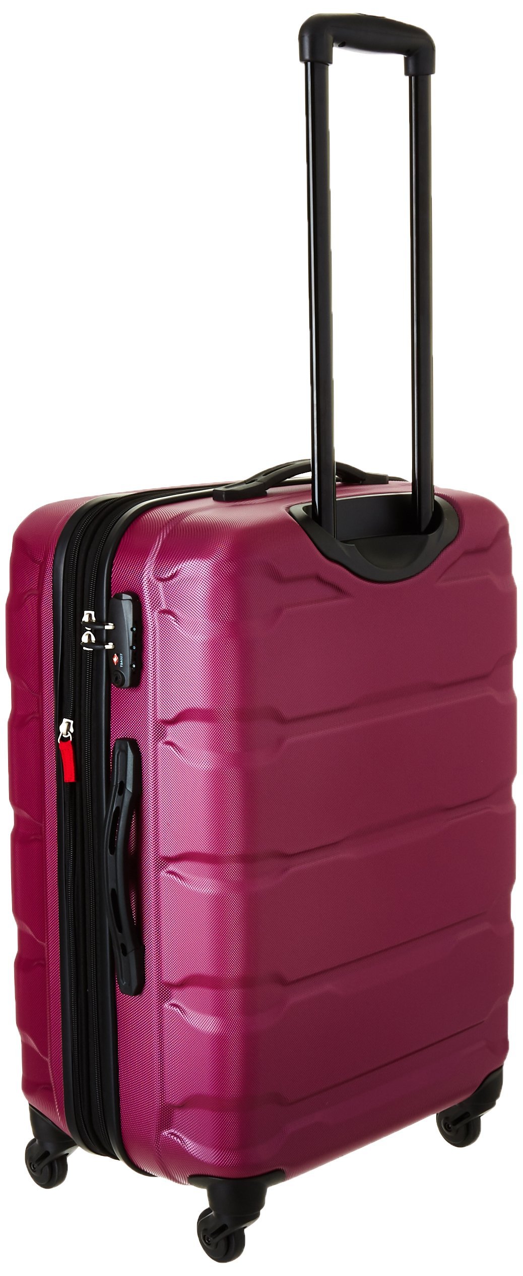 Samsonite Omni PC Hardside Expandable Luggage with 360° Spinner Wheels, Radiant Pink, 24-Inch Checked-Medium Suitcase - Perfect for Air Travel, Business Trips & Vacation Packing