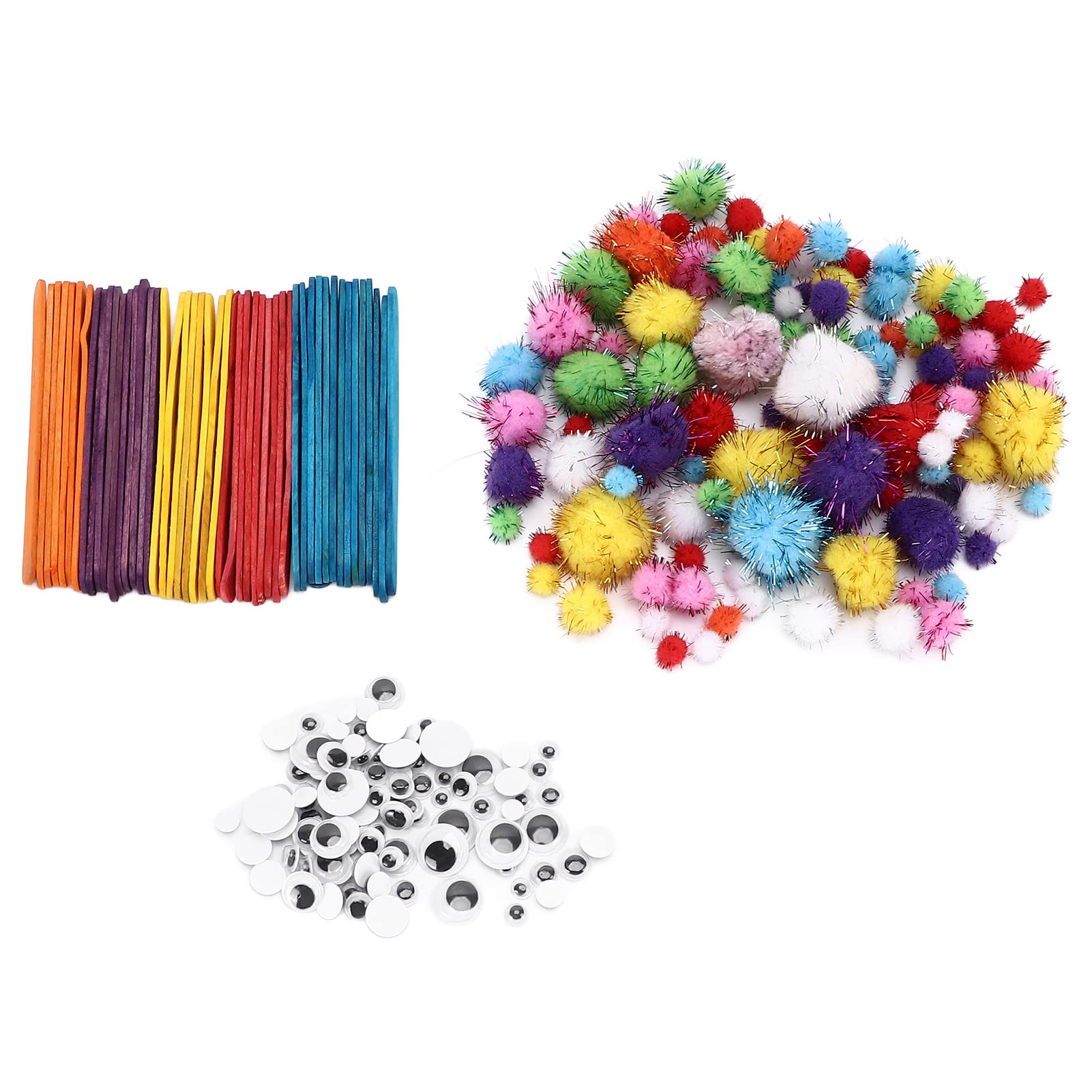 Velaurs Craft Pipe Cleaners - 300-Piece Colorful Pompoms Set for DIY Projects, Kids Crafts & Creative Gifts | Enhance Children's Creativity with Easy-to-Use Fuzzy Stems for Classroom Activities, Holiday Decorations & Sensory Play