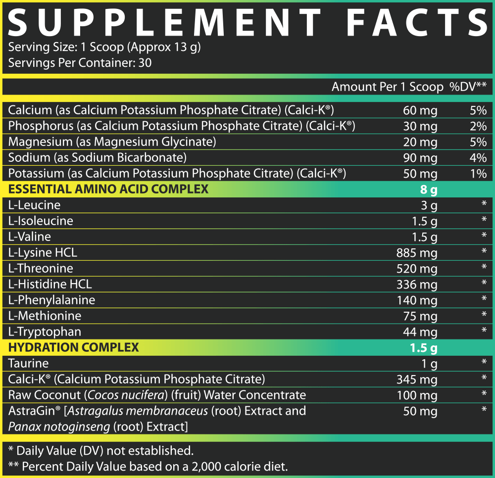 Nutrex EAA+ Hydration - Essential Amino Acid Supplement for Hydration & Recovery | Pre-Workout, Post-Workout & Active Lifestyle Support