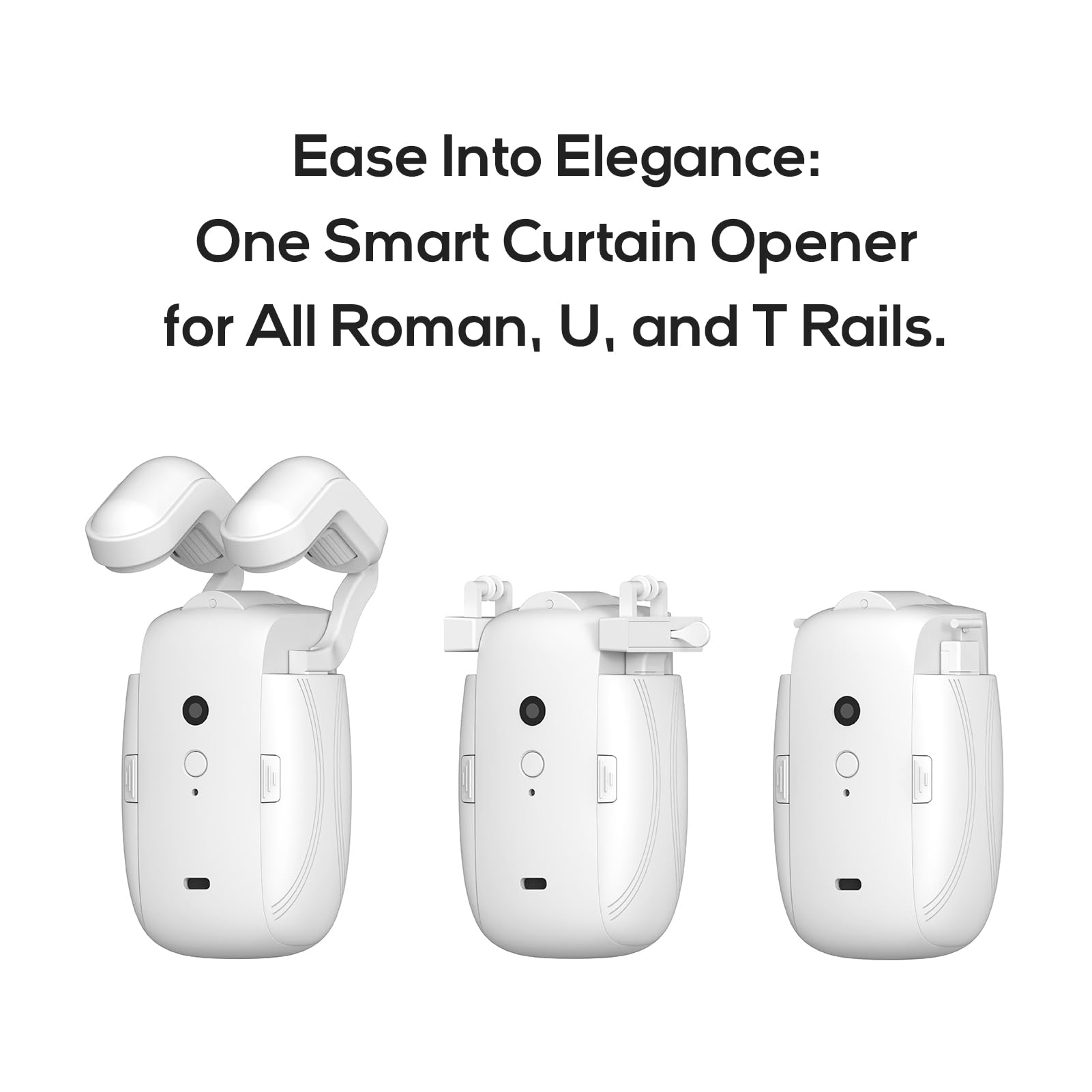 Smart Electric Curtain Opener & Closer - Automatic Bluetooth Motorized Curtain System for Roman/U/T Rails, Works with Alexa & Google Home, App/Timer Control, Remote Included - Perfect for Smart Homes, Bedrooms & Living Rooms