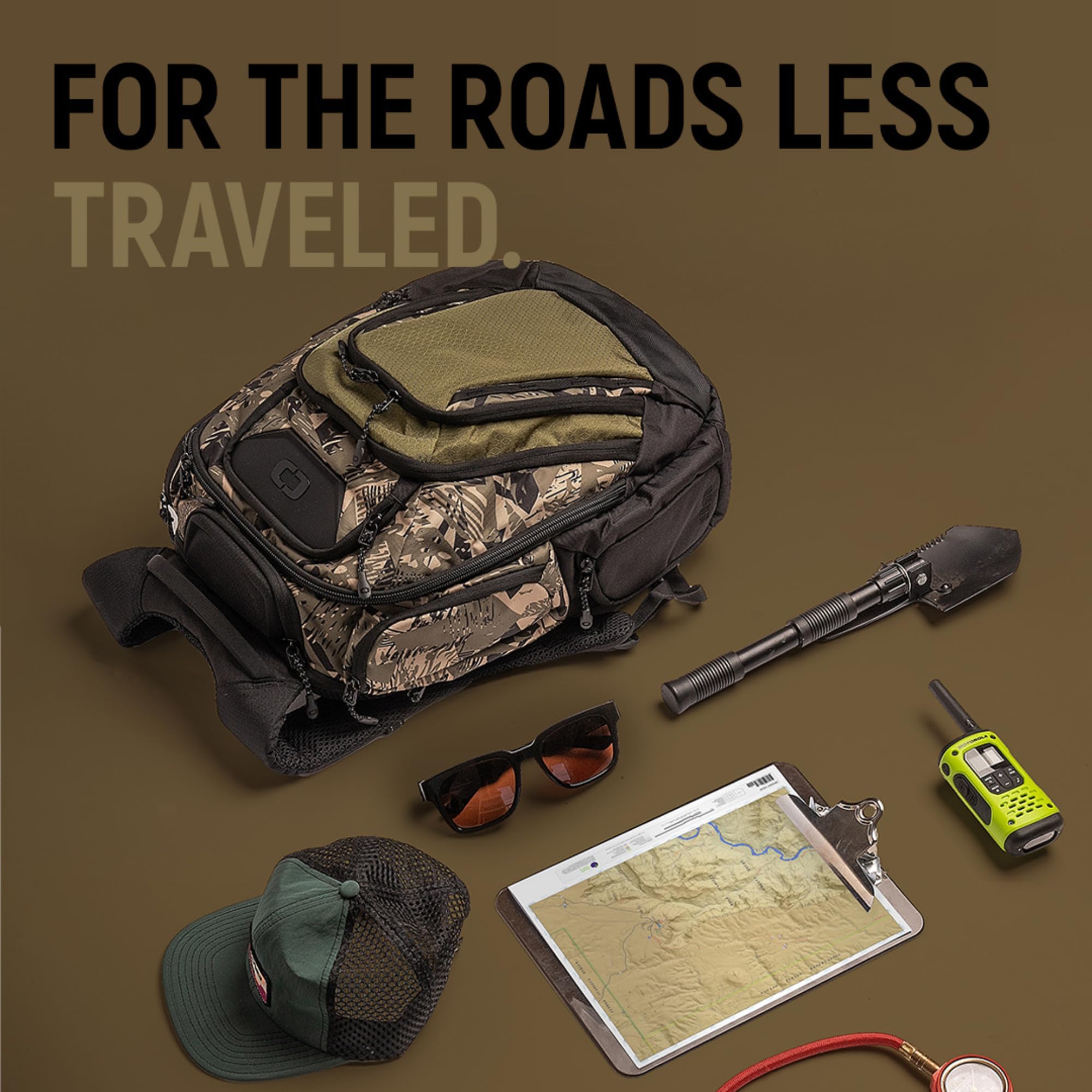 OGIO Renegade PRO Backpack - Durable Laptop Backpack for Men & Women, 17-Inch Laptop Compartment, Wildflowers Design - Perfect for Travel, Work & Outdoor Adventures