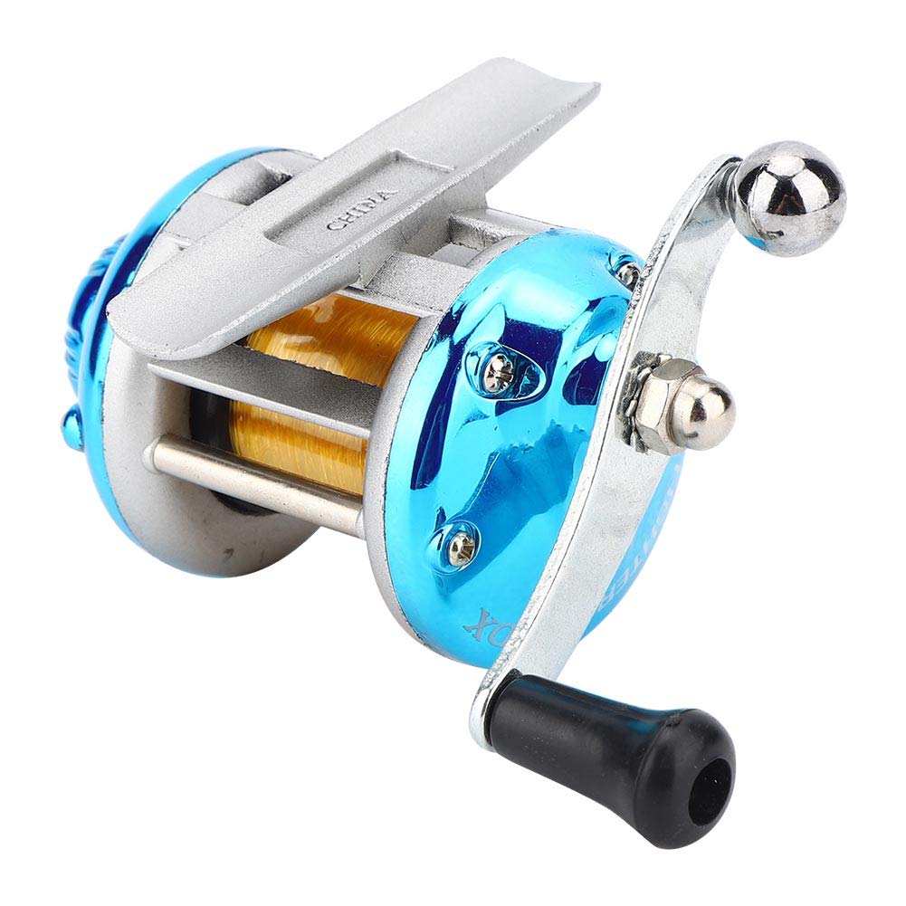 Premium ABS Drum-Type Fishing Reel - Lightweight Freshwater & Ice Fishing Gear with Smooth Drag System (Blue) | Ideal for Trout, Bass, and Walleye Fishing in Lakes and Rivers