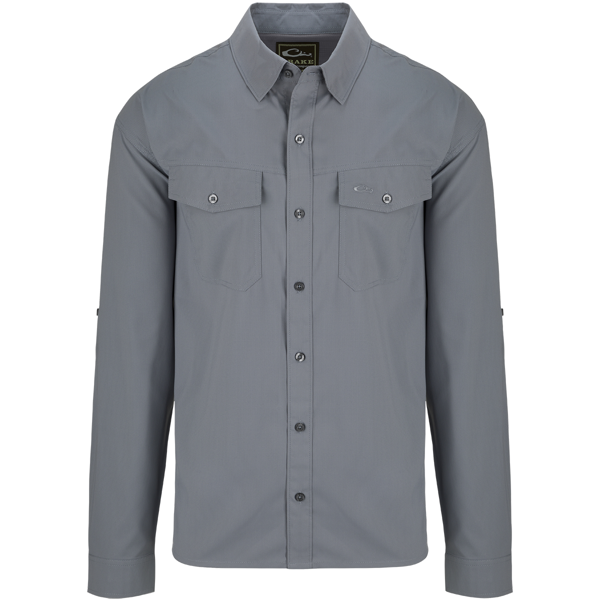 Men's Travel Solid Dobby Button Down Long Sleeve Shirt - Casual Office Wear & Business Travel Essential