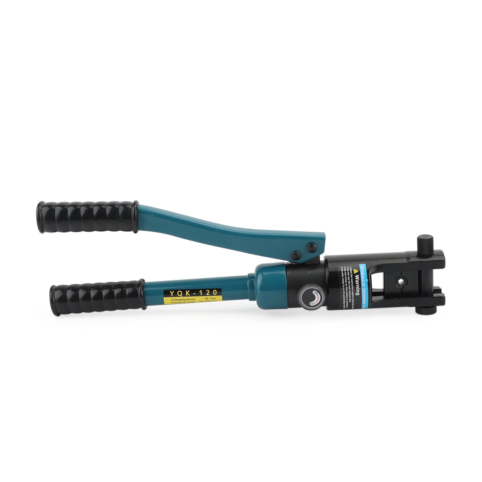 10T Hydraulic Wire Crimper with 8 Black Dies - Professional Battery Cable Lug Terminal Crimping Tool for Automotive, Marine, and Electrical Applications