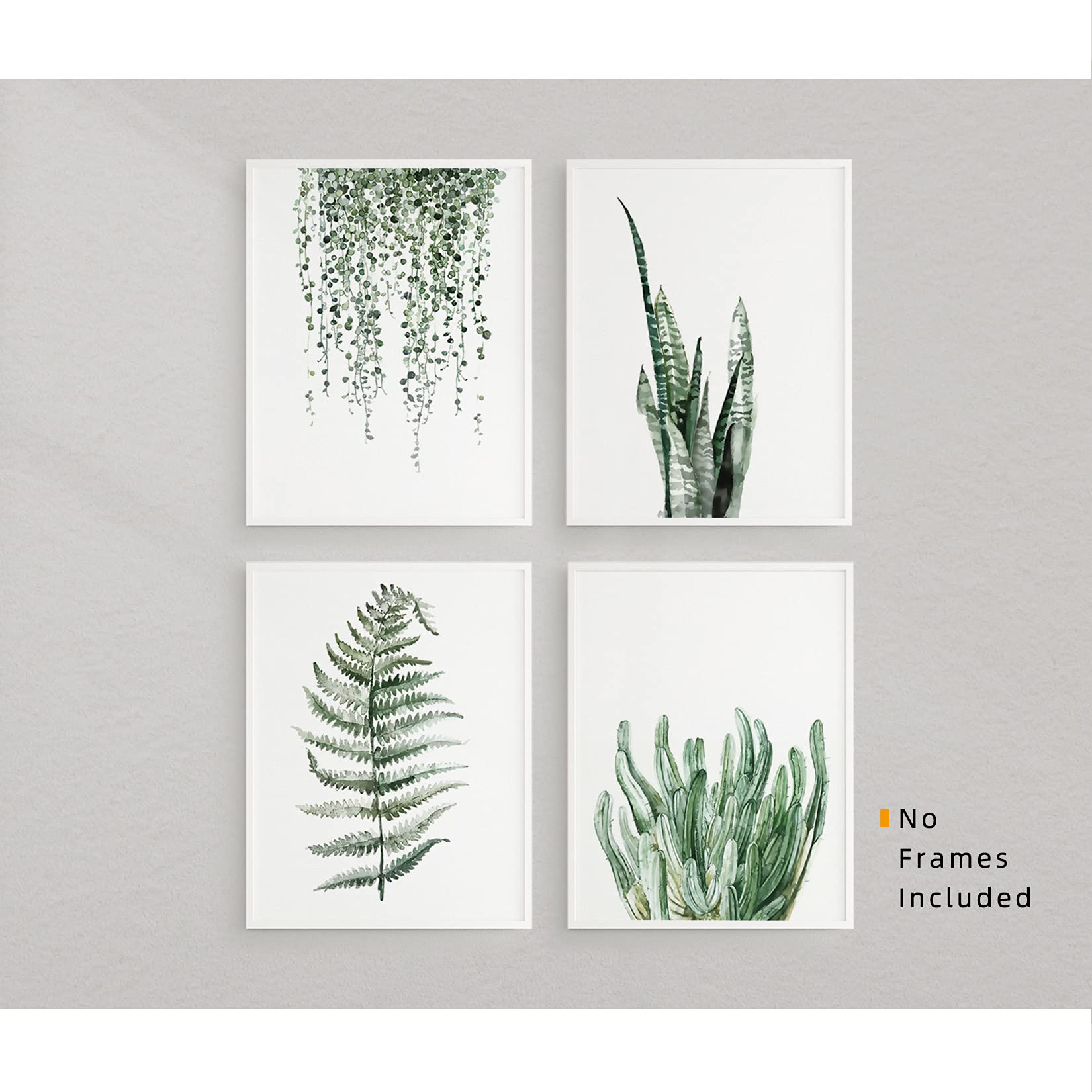 Botanical Prints Poster Set of 4 - 11x14 Unframed Canvas Wall Art with Leaf & Plant Paintings for Living Room Decor | Perfect for Home, Office, Nursery & Gift Giving