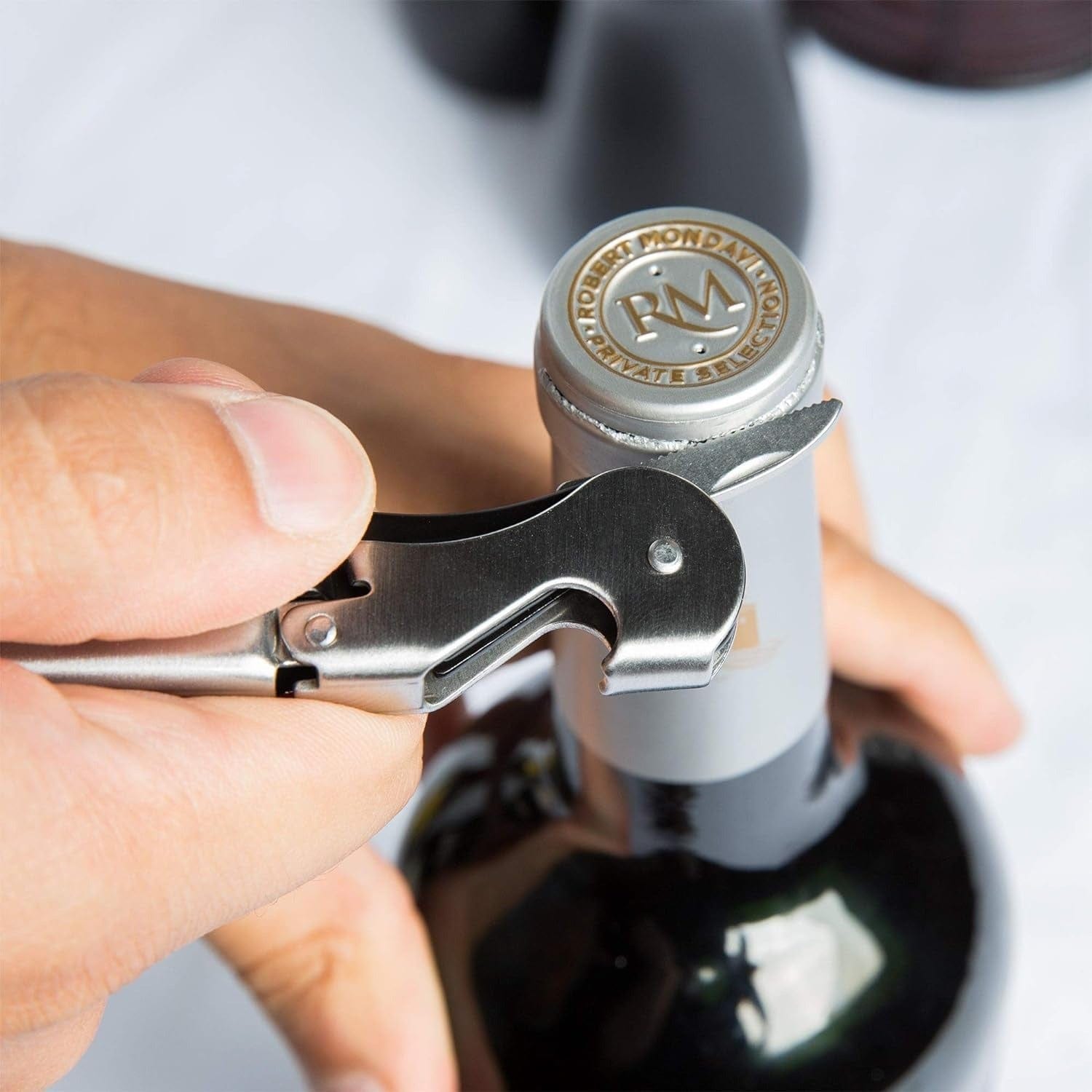 Premium Oeno Duo Lever Corkscrew - Heavy Duty Stainless Steel Wine Bottle Opener for Home, Restaurant & Wine Tasting Events