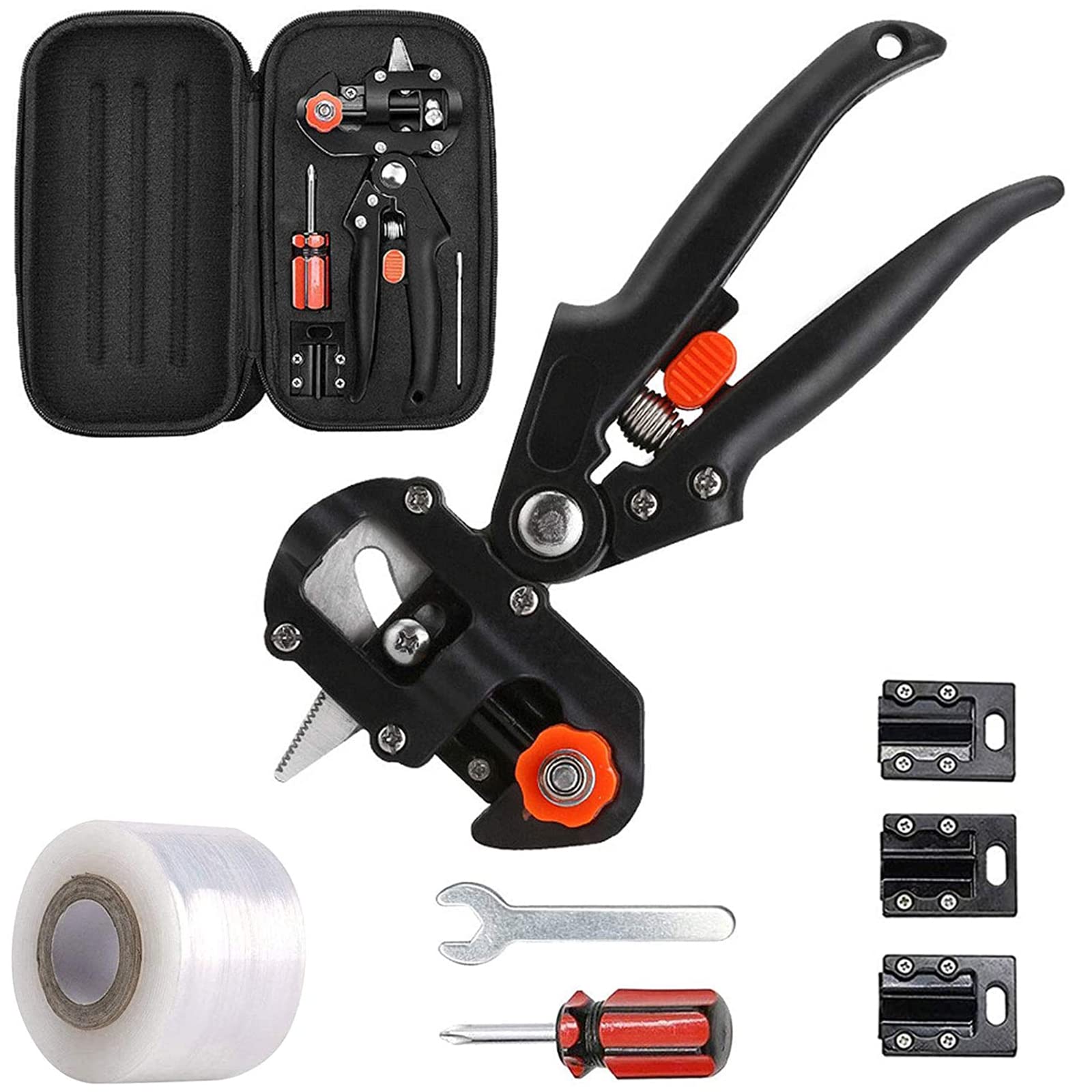 Professional Grafting Tool Pruner Kit - 3 Replacement Blades, Grafting Tape & Scissor Shear for Fruit Trees, Plants & Garden Pruning | Perfect for Home Gardening, Orchard Maintenance & Plant Grafting Projects
