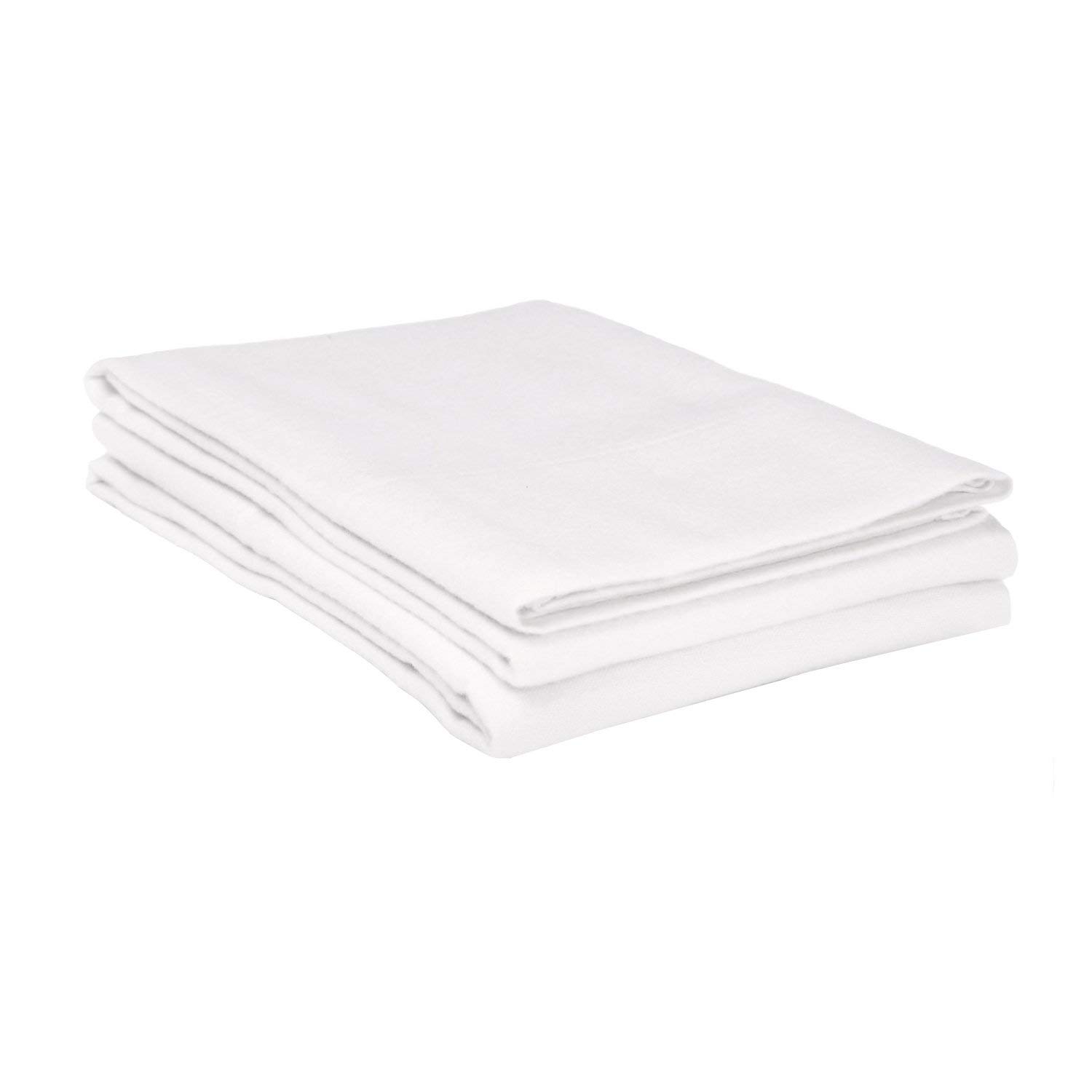 Premium 100% Egyptian Cotton King Size Pillowcases - Soft Luxury Flannel with Elegant Paisley Design, White - Perfect for Bedroom Decor & Cozy Winter Nights